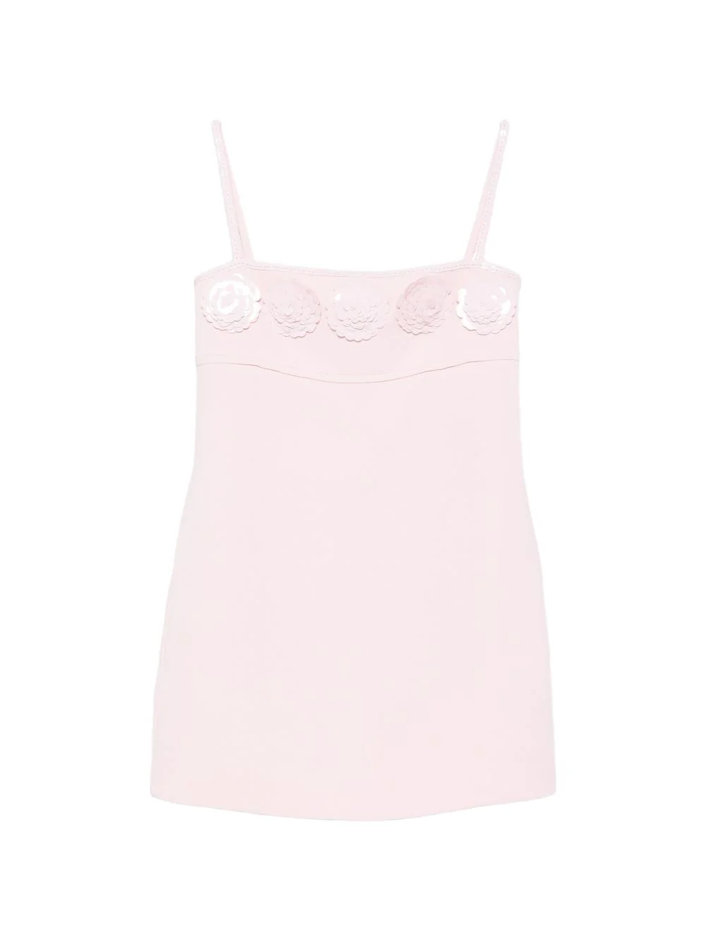 floral-appliqué mini dress - 1