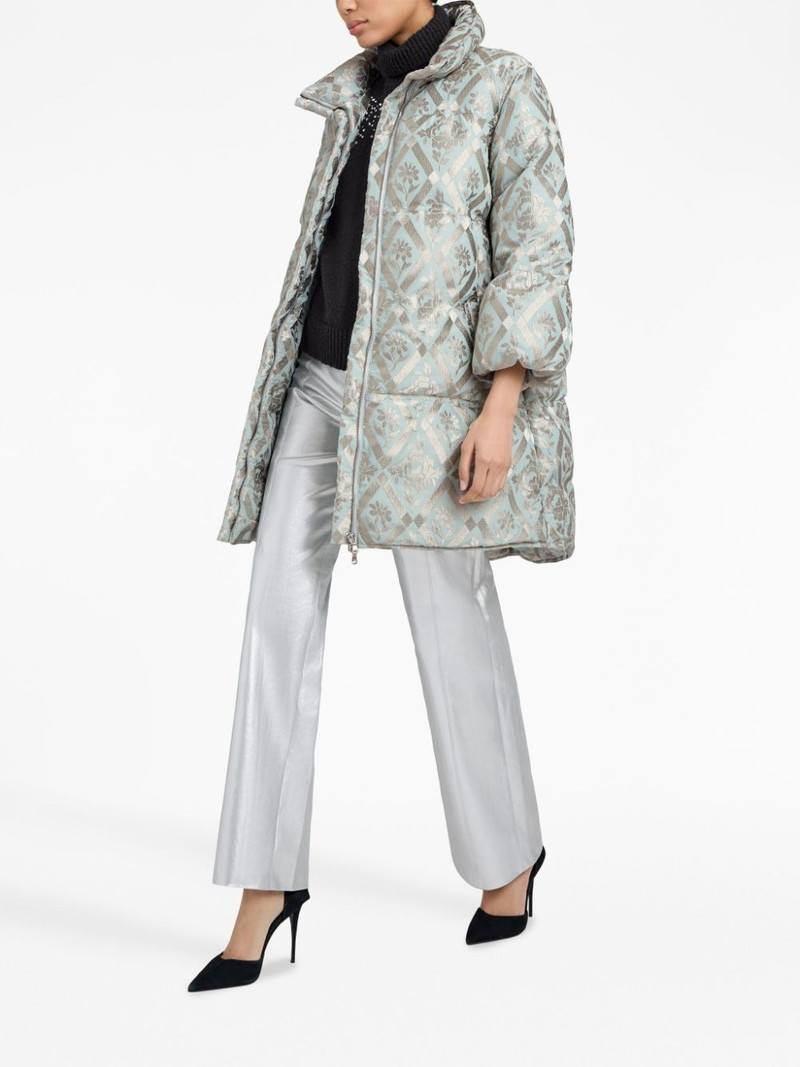 Diamond Floral Hallie puffer coat 4