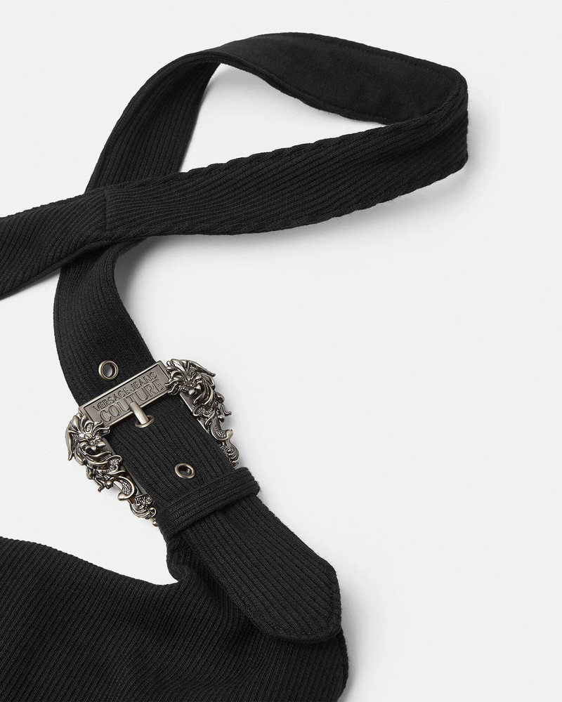 VERSACE JEANS COUTURE Baroque Buckle Ribbed Top outlook