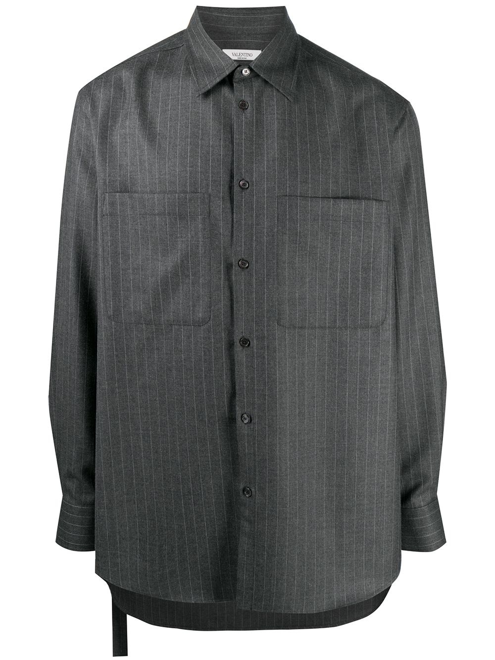 pinstripe buttoned shirt - 1