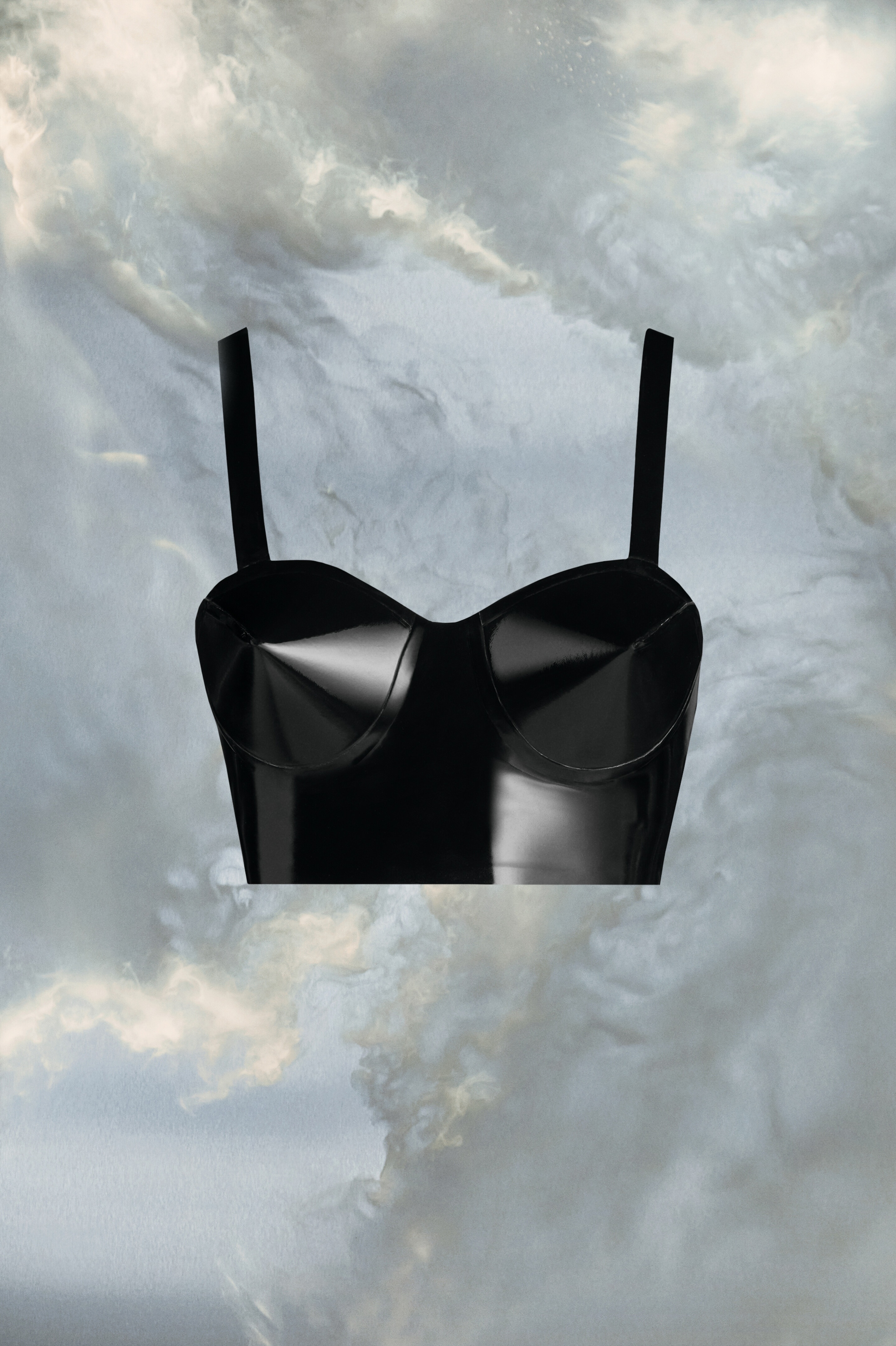 Latex balconette bra - 1