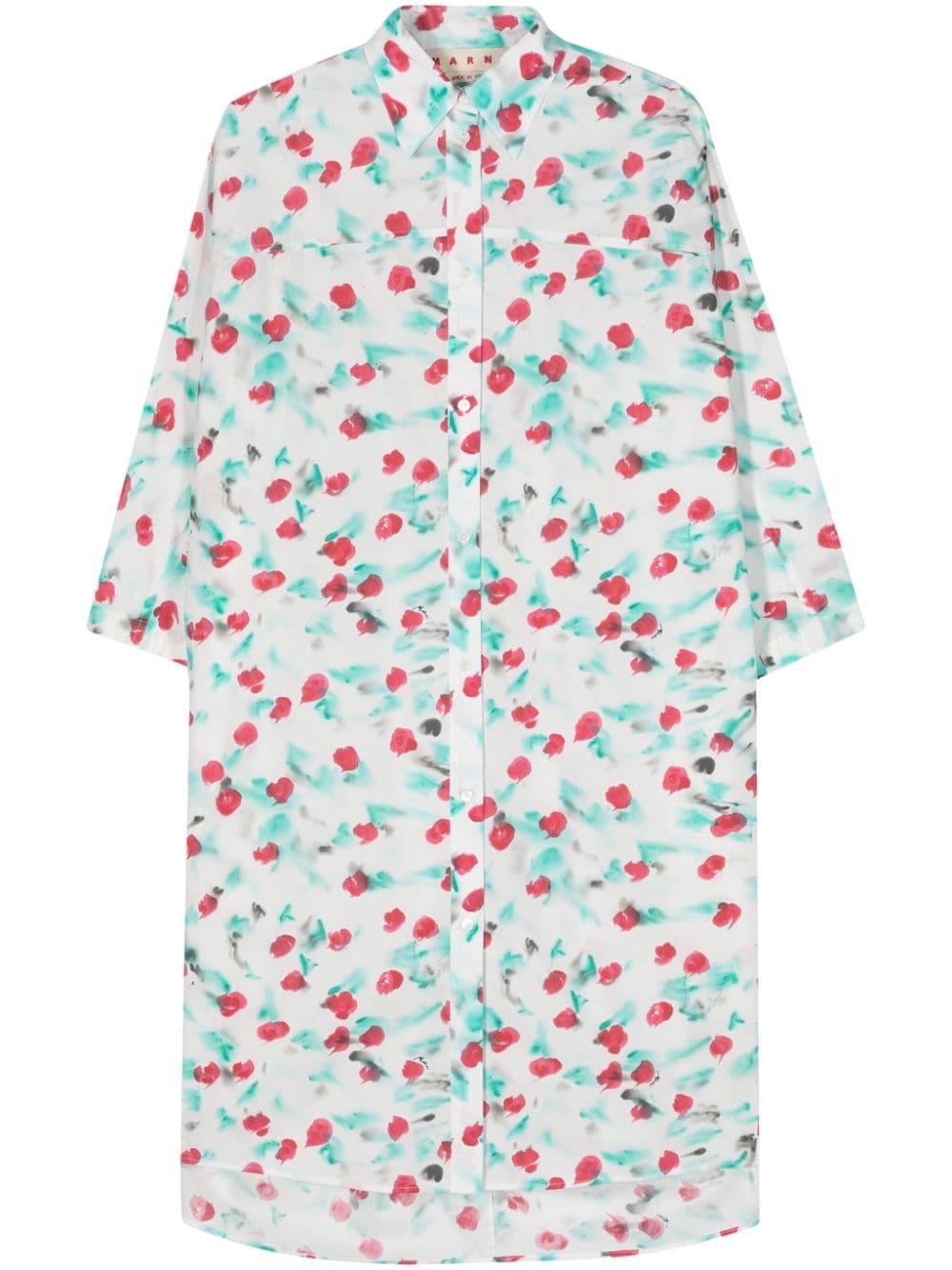 reverie-print cotton shirtdress - 1