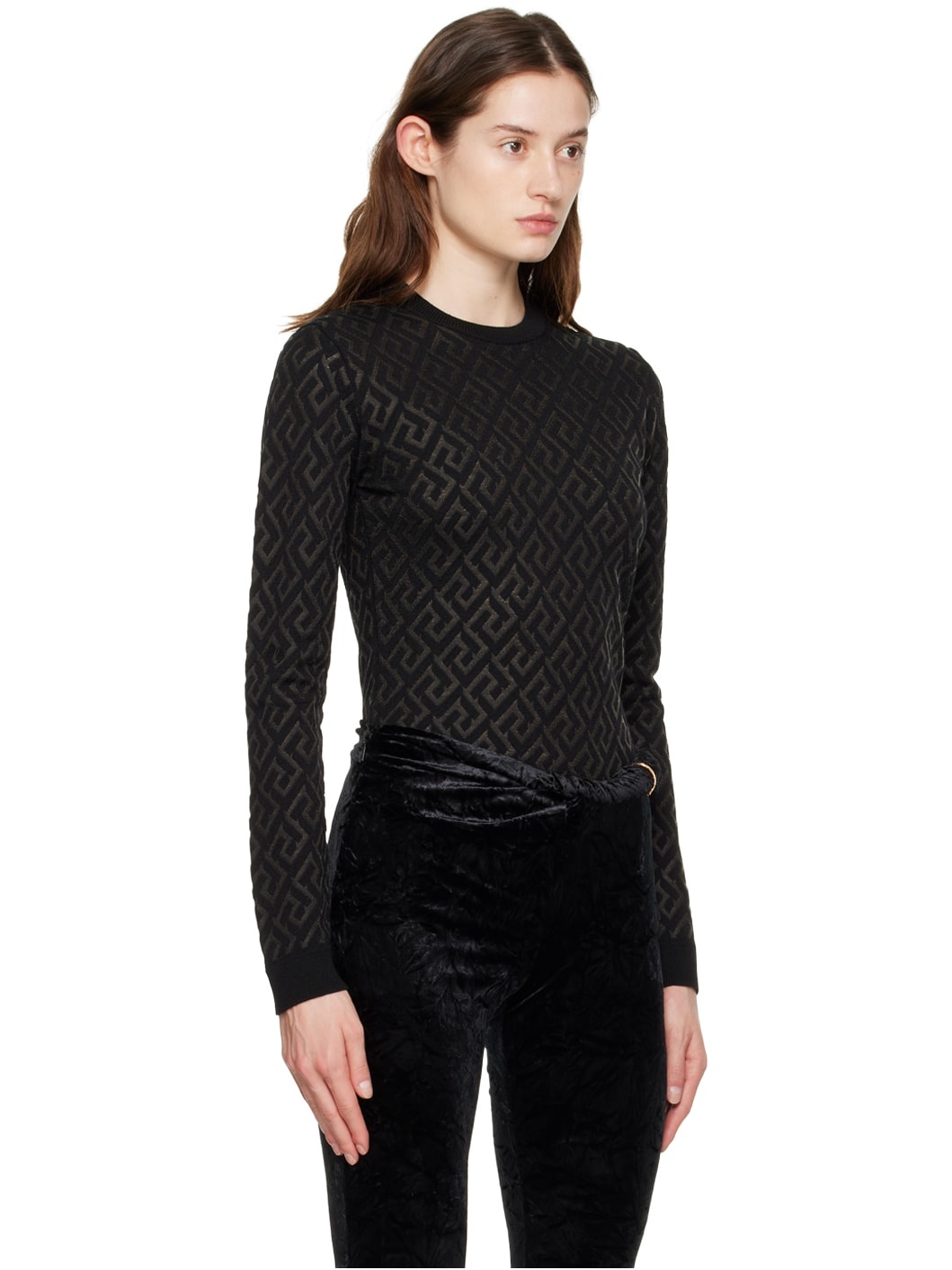 Black 'La Greca' Sweater - 2