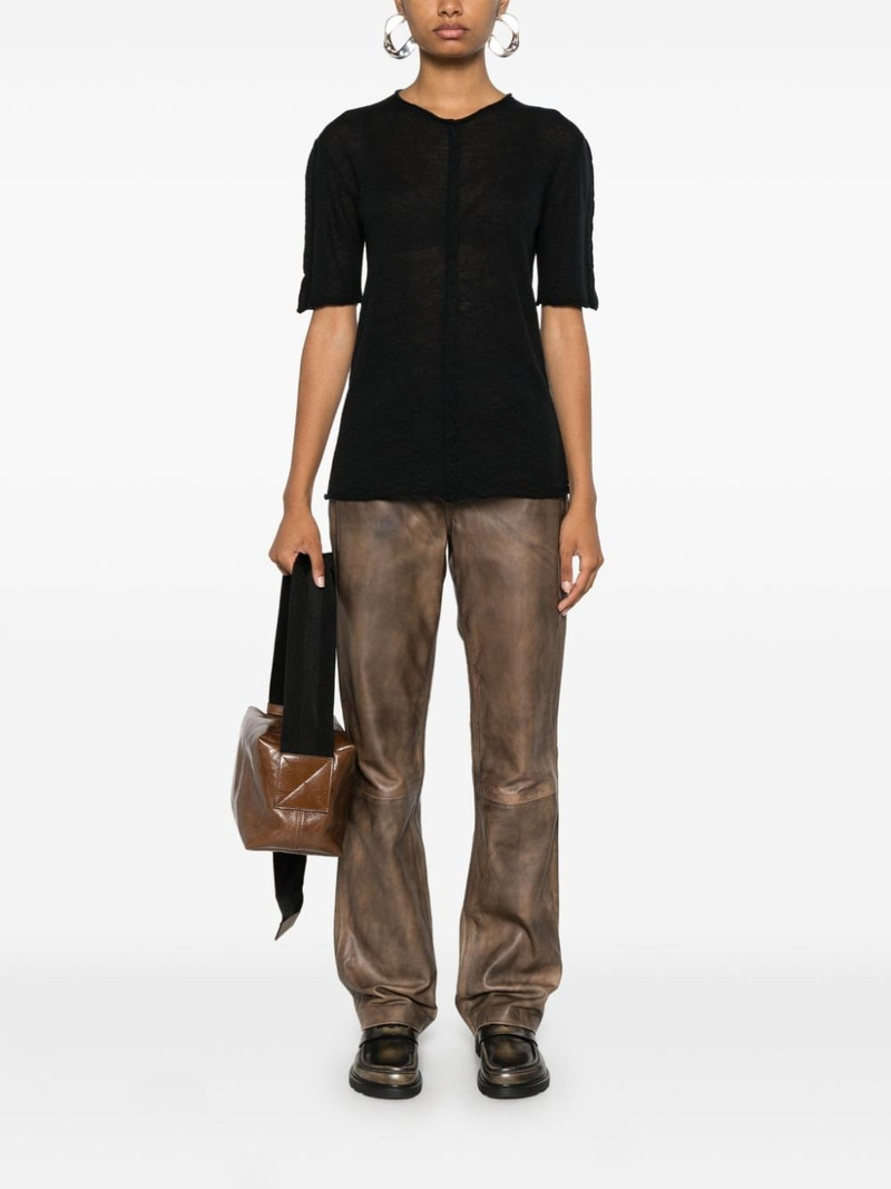 UMA WANG round-neck cashmere top outlook