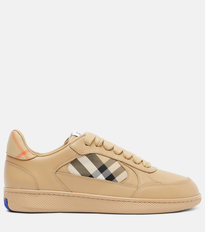 Burberry Check leather sneakers 4