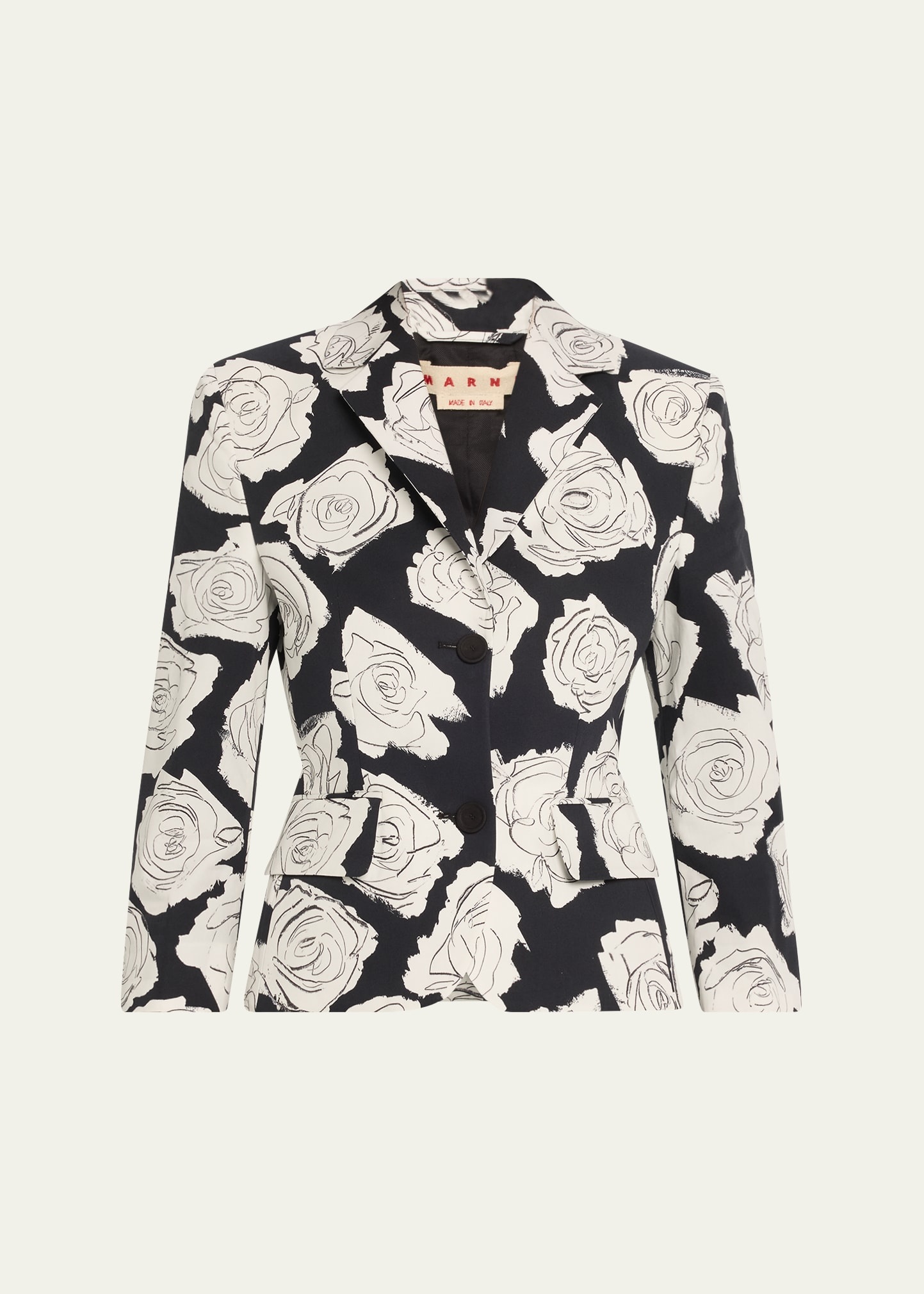 Rose Print Compact Cotton Baby Jacket - 1