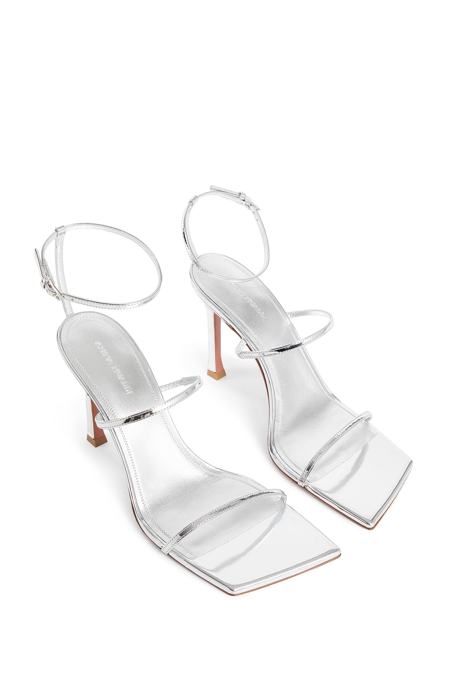 AMINA MUADDI WOMAN SILVER SANDALS - 7