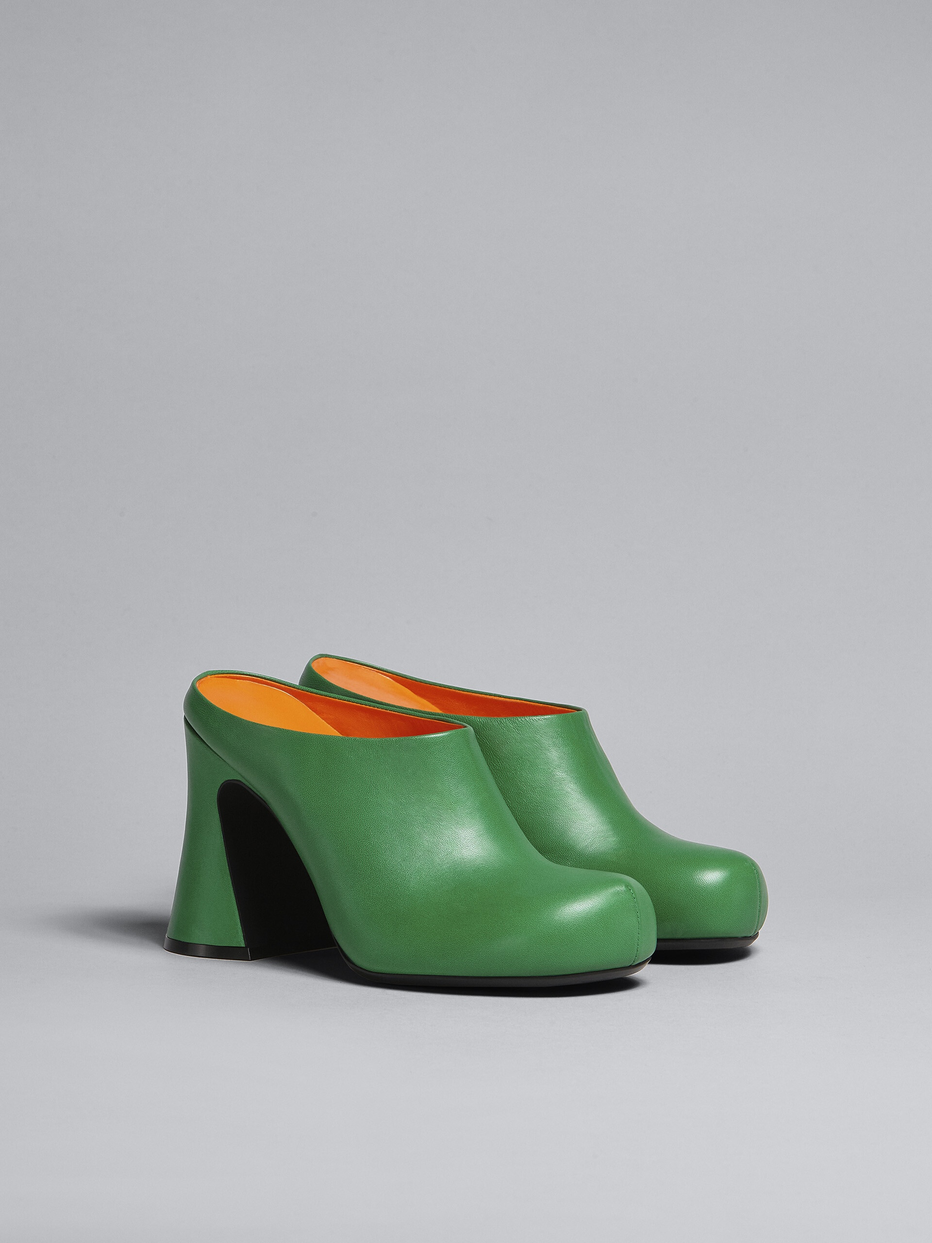 GREEN LEATHER SABOT - 2