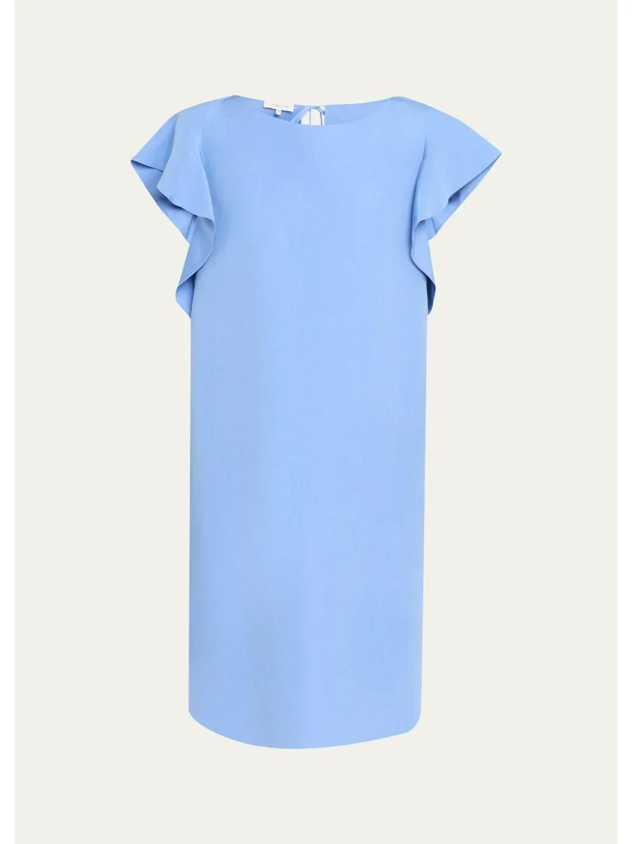 Flutter Silk-Linen Mini Dress - 1