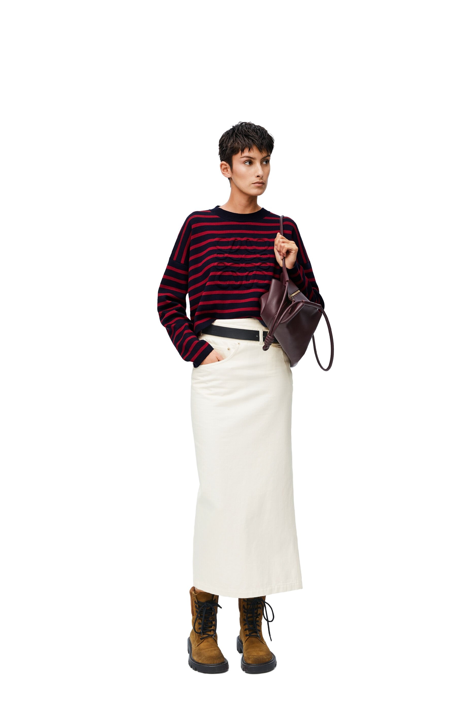 Loewe Deconstructed skirt in denim | REVERSIBLE