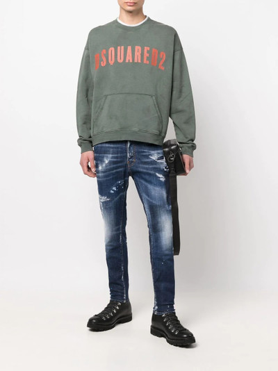 DSQUARED2 bleached-wash design jeans outlook