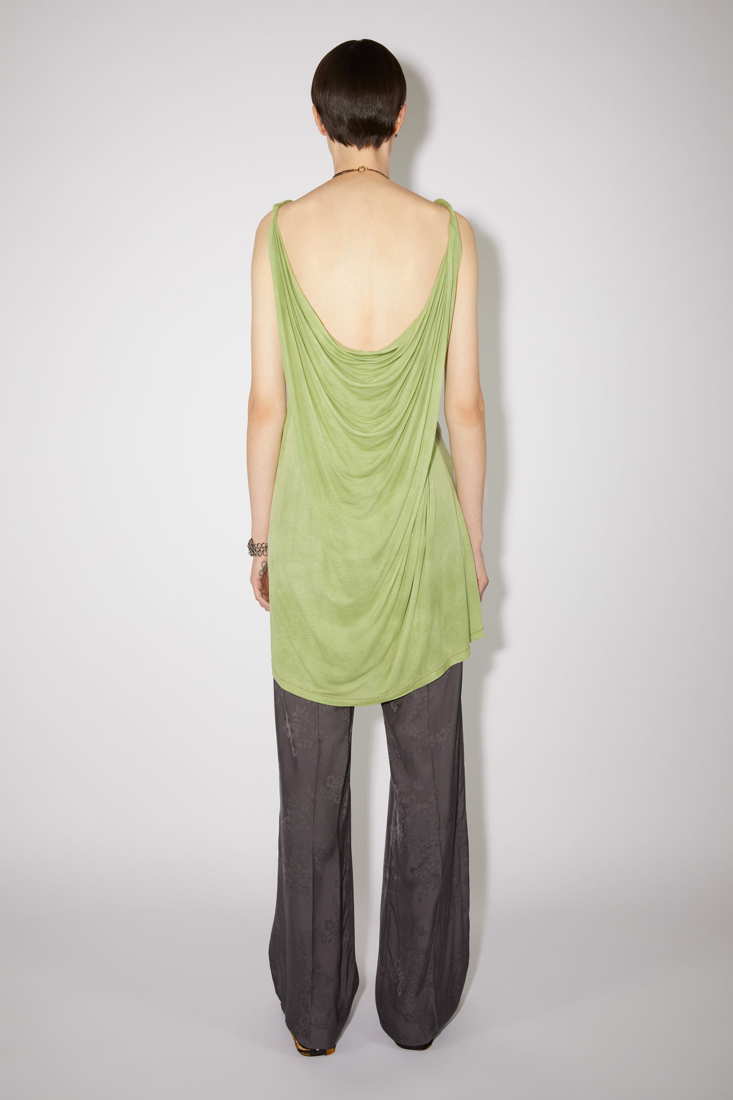 Asymmetric dress - Apple green - 3