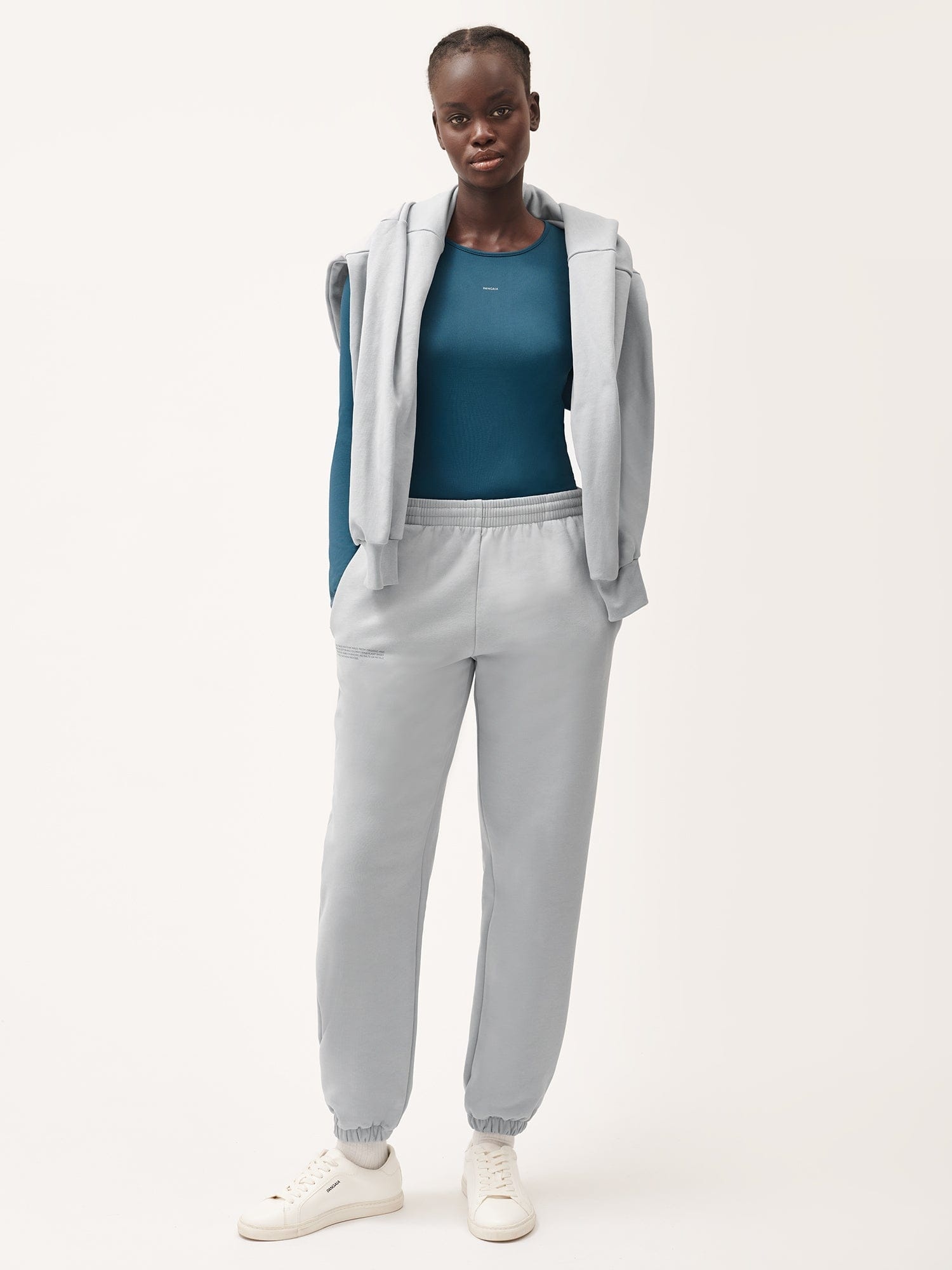Womens Natural Dye Track Pants - Midnight Fog Grey - 2