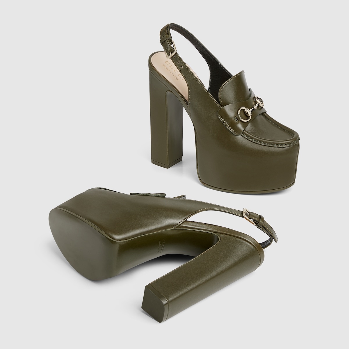 GUCCI Women's Horsebit platform loafer slingback | REVERSIBLE
