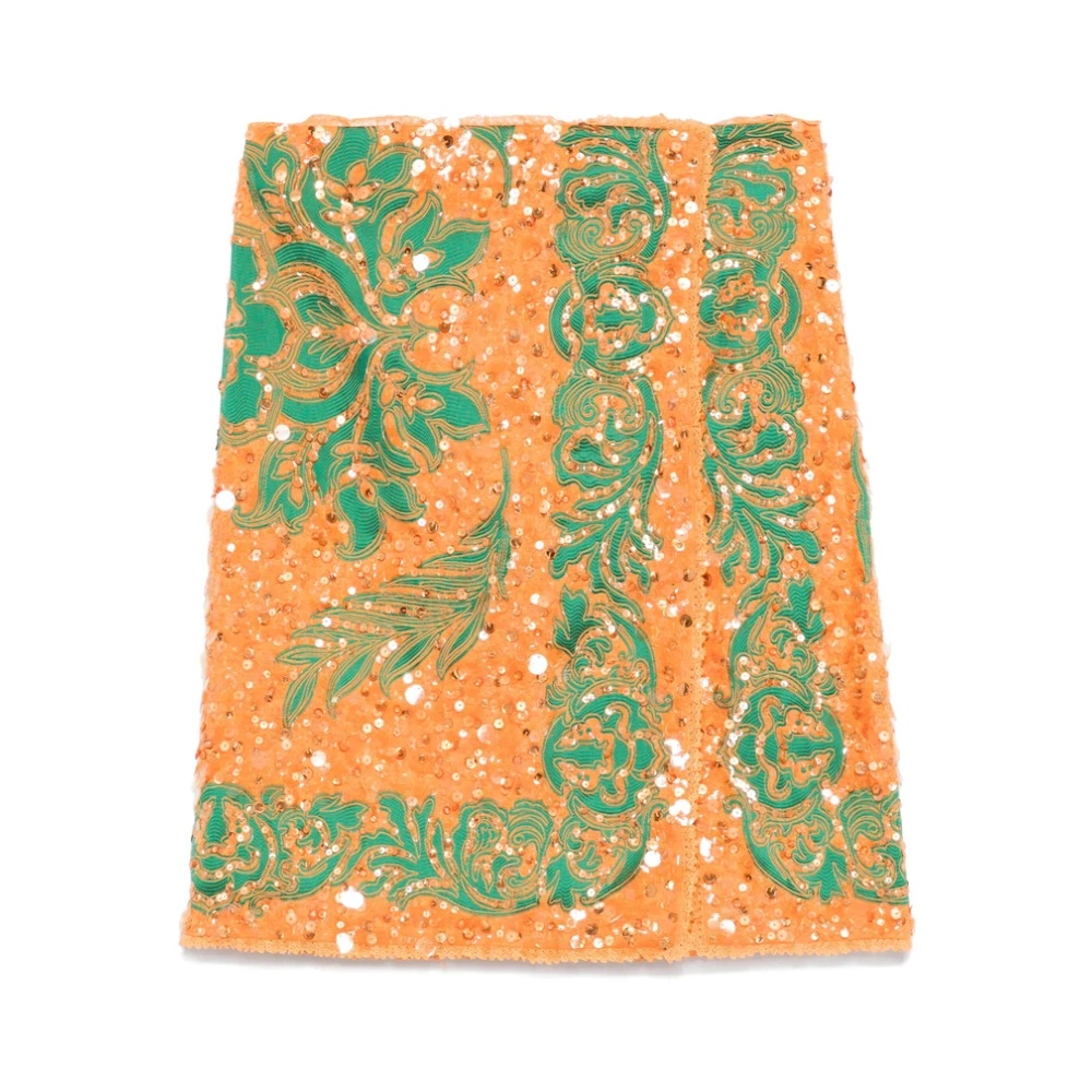 Etro EMBROIDERED MOTIF LAVA ORANGE SKIRT | miinto | REVERSIBLE