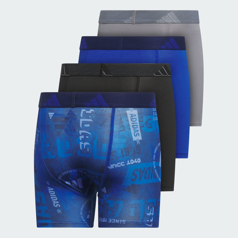 adidas Youth Microfiber Graphic 4-Pack Boxer Briefs outlook