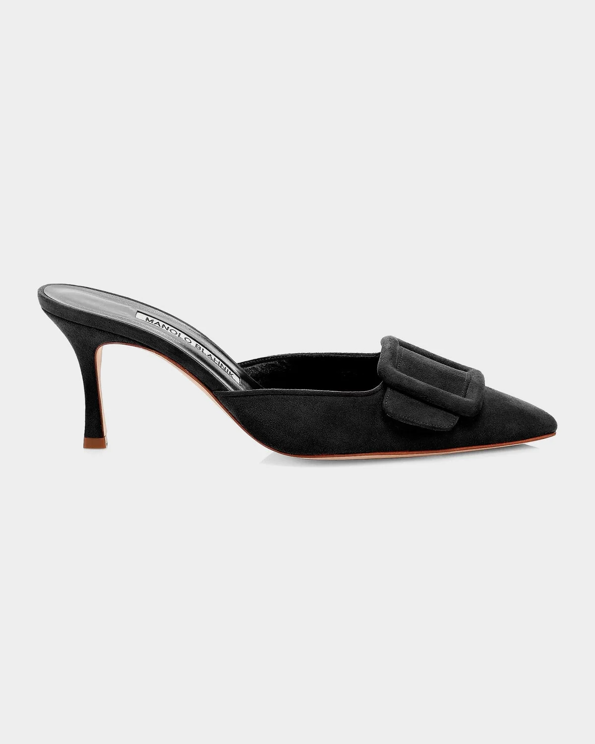 70mm Maysale Suede Buckle Mules - 1