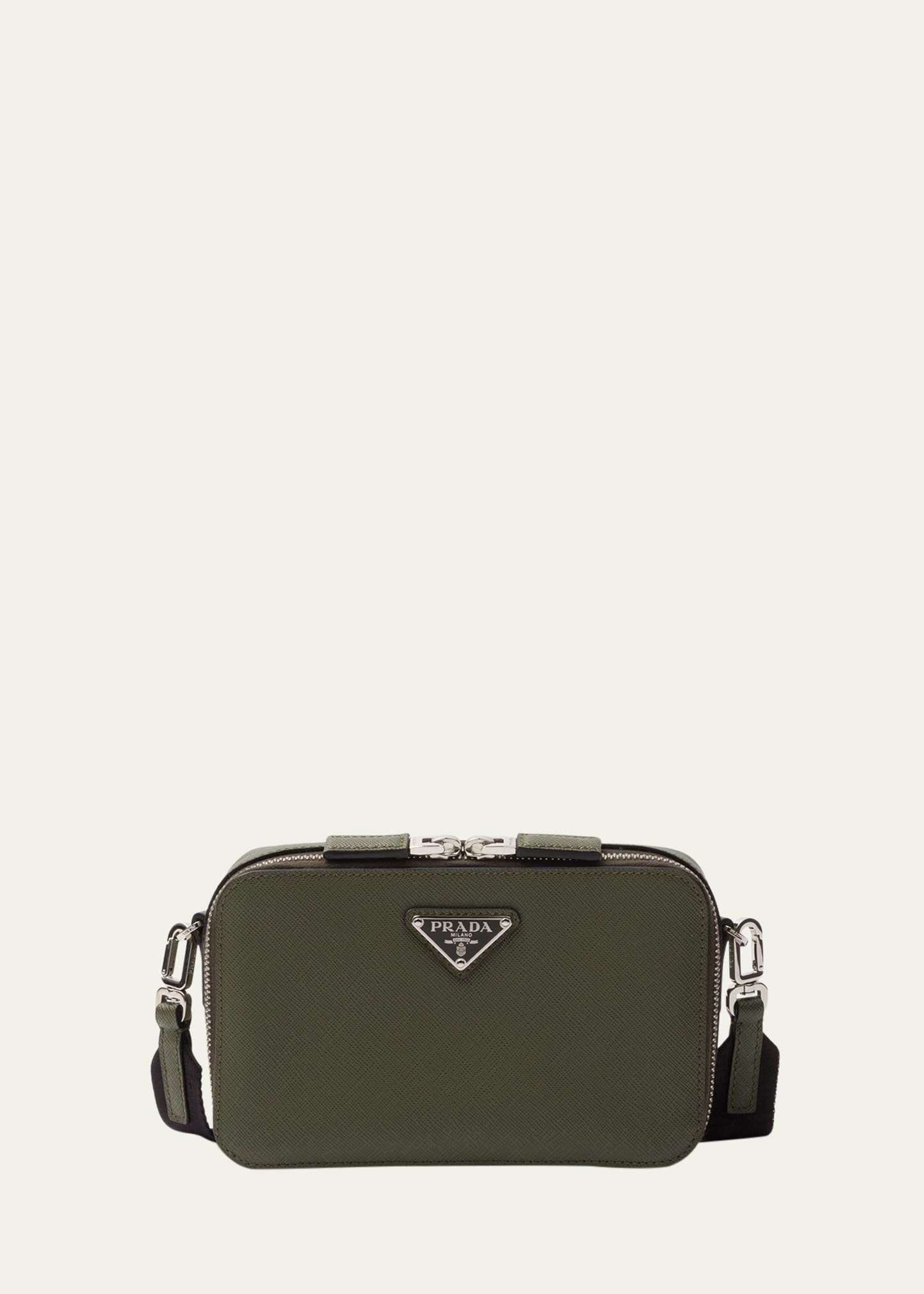Men's Saffiano Leather Crossbody Bag - 1