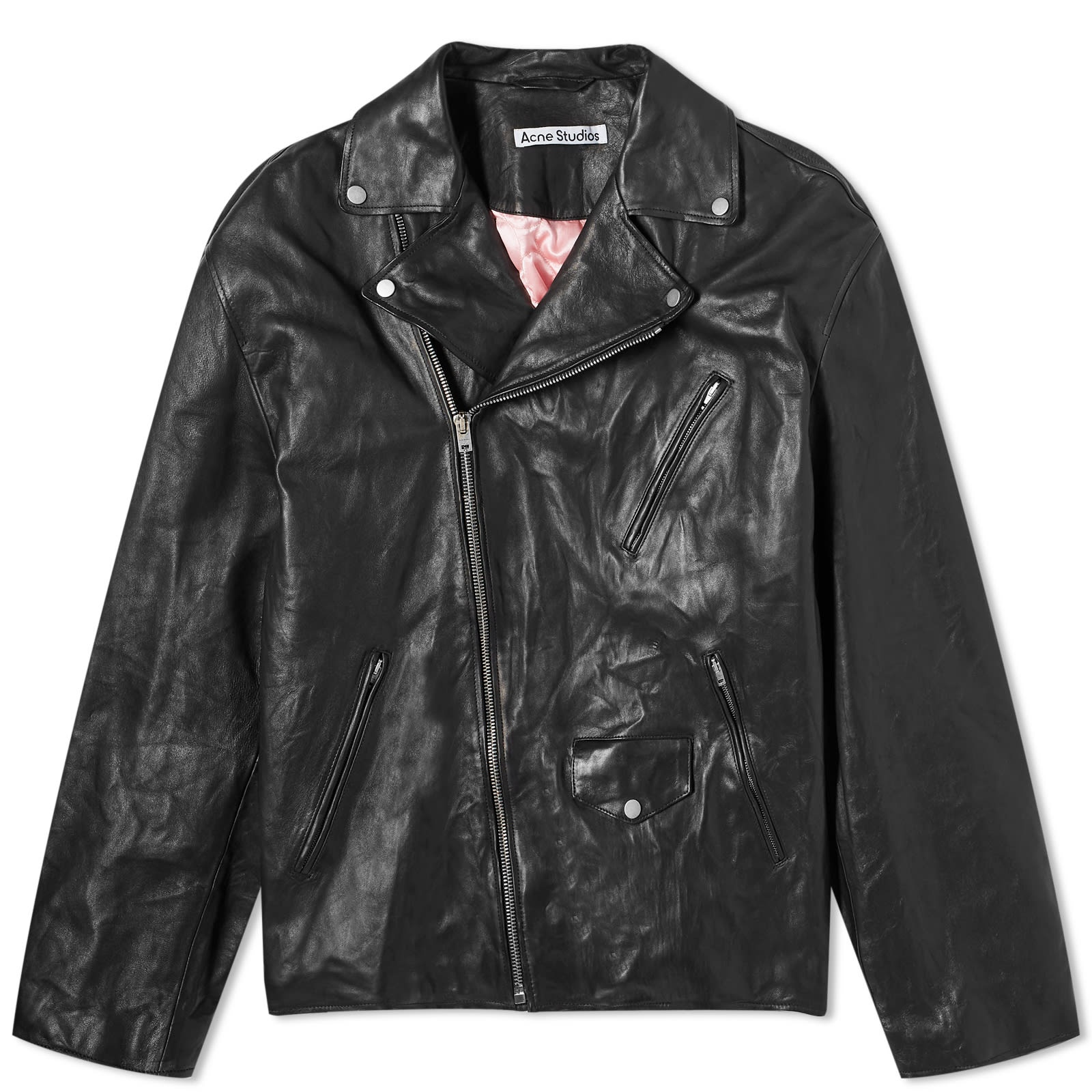 Acne Studios Liker Distressed Nappa Leather Jacket - 1