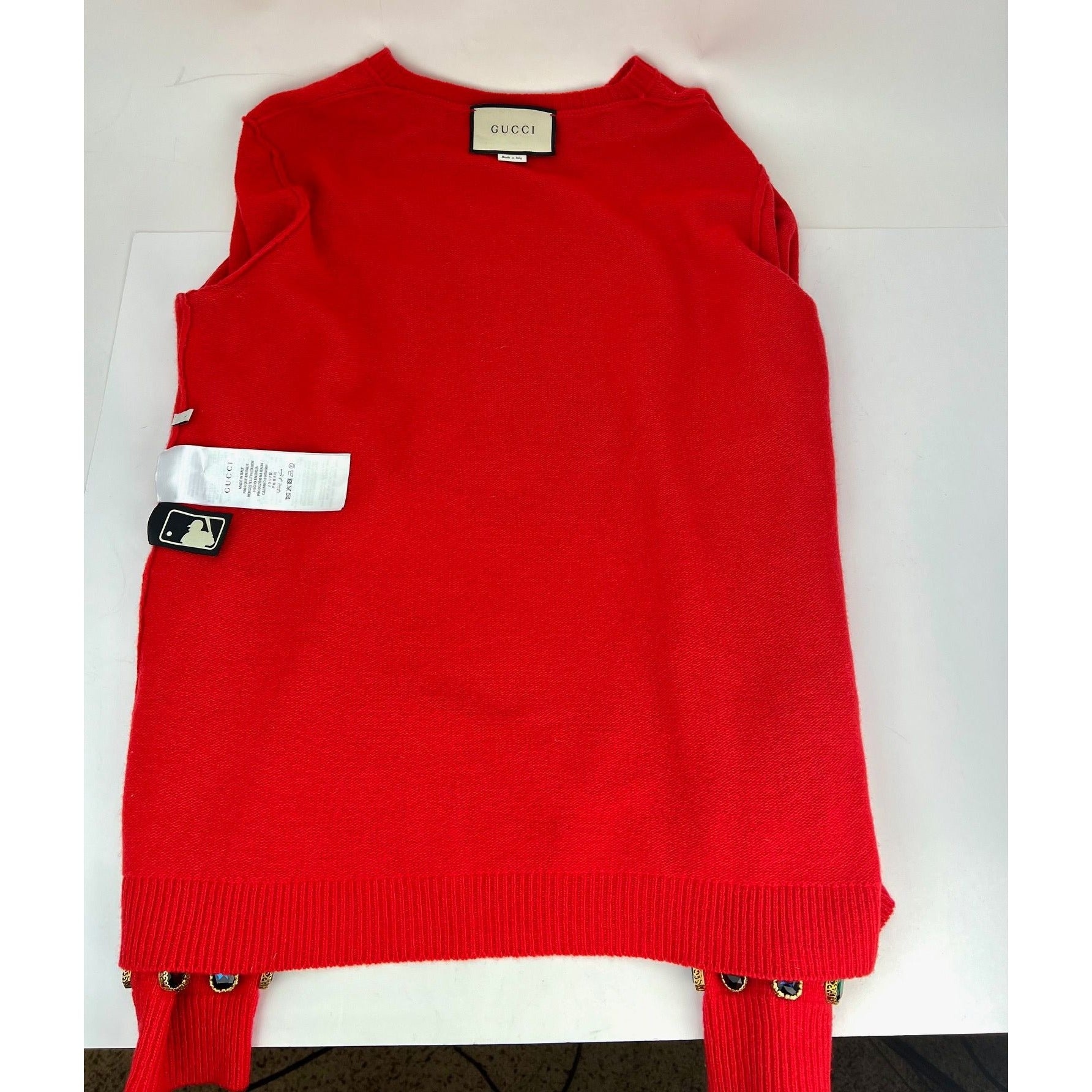 Gucci Womens NY Yankees Wool Red Sweater Pullover - 13