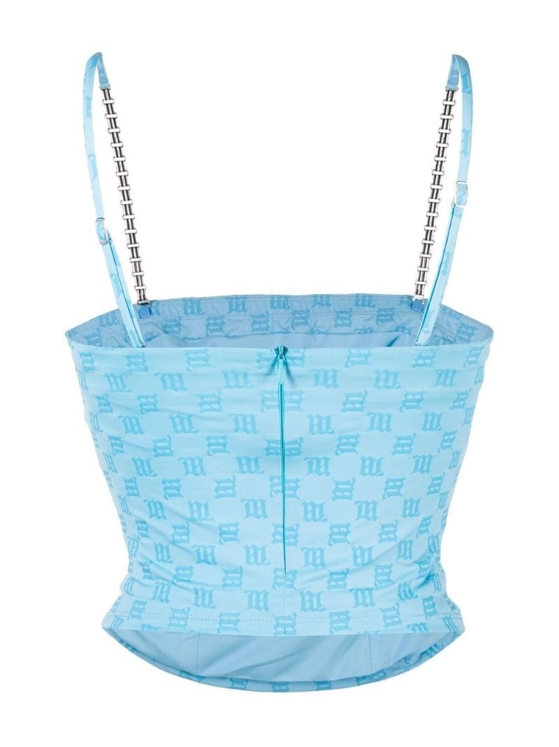 monogram-pattern top - 2