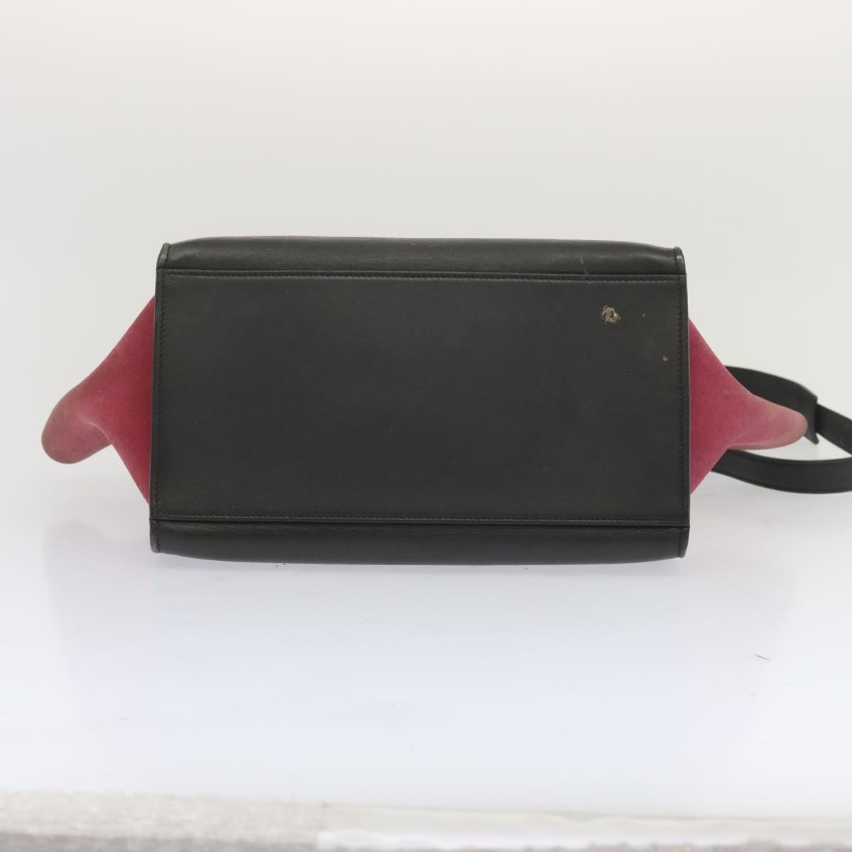 CELINE Trapeze Hand Bag Leather Beige Pink - 5