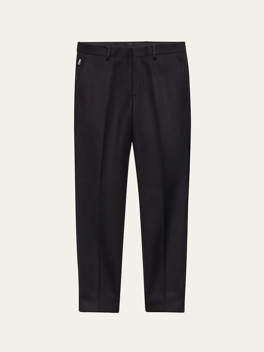 Men's Gabardine Tapered Flat-Front Pants - 1