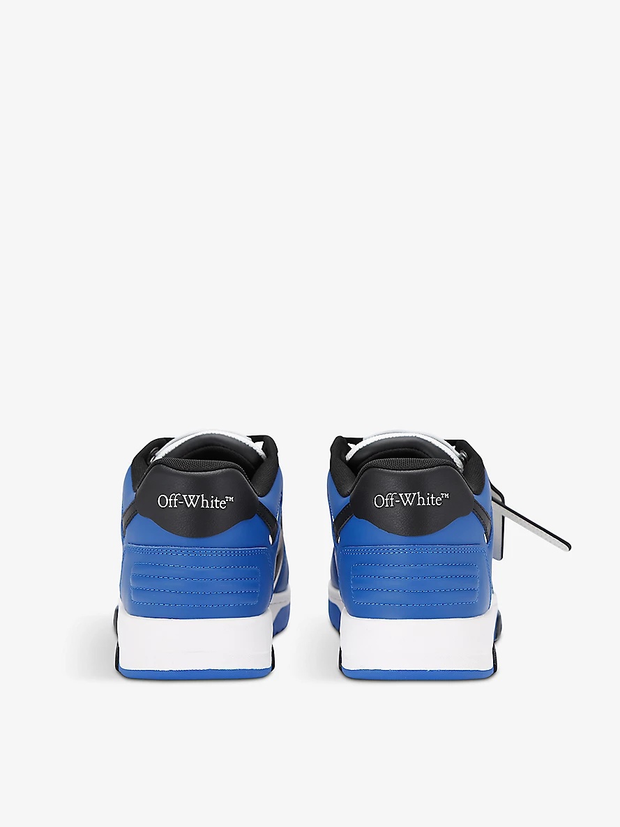 Out Of Office logo-embroidered leather low-top trainers - 4