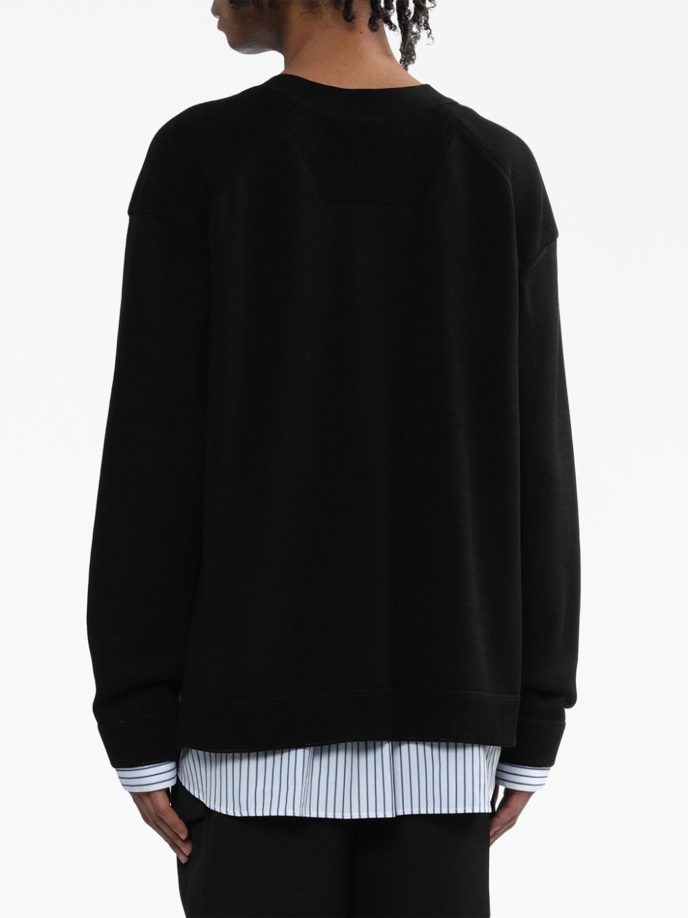 layered knitted cardigan - 4