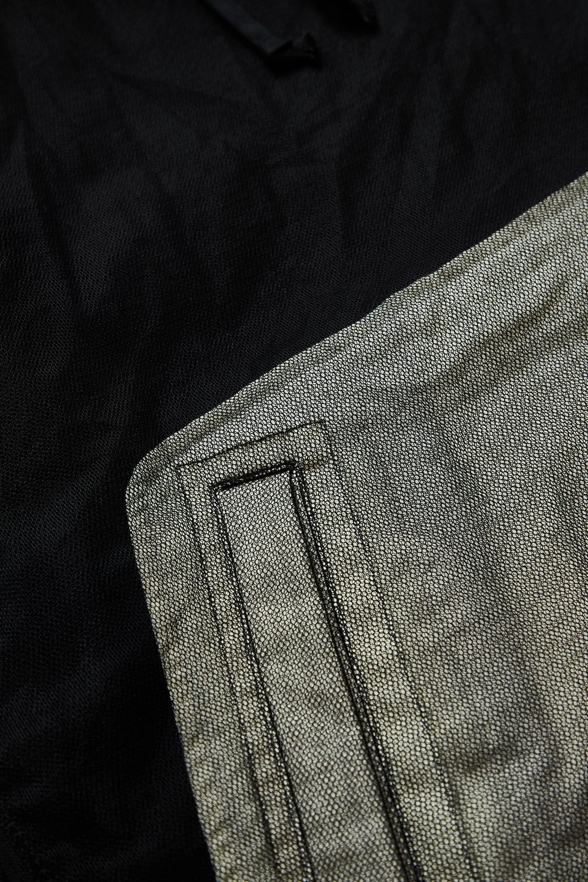 Comme Des Garcons Homme Plus Tulle Paneled Hoodie Black - 3