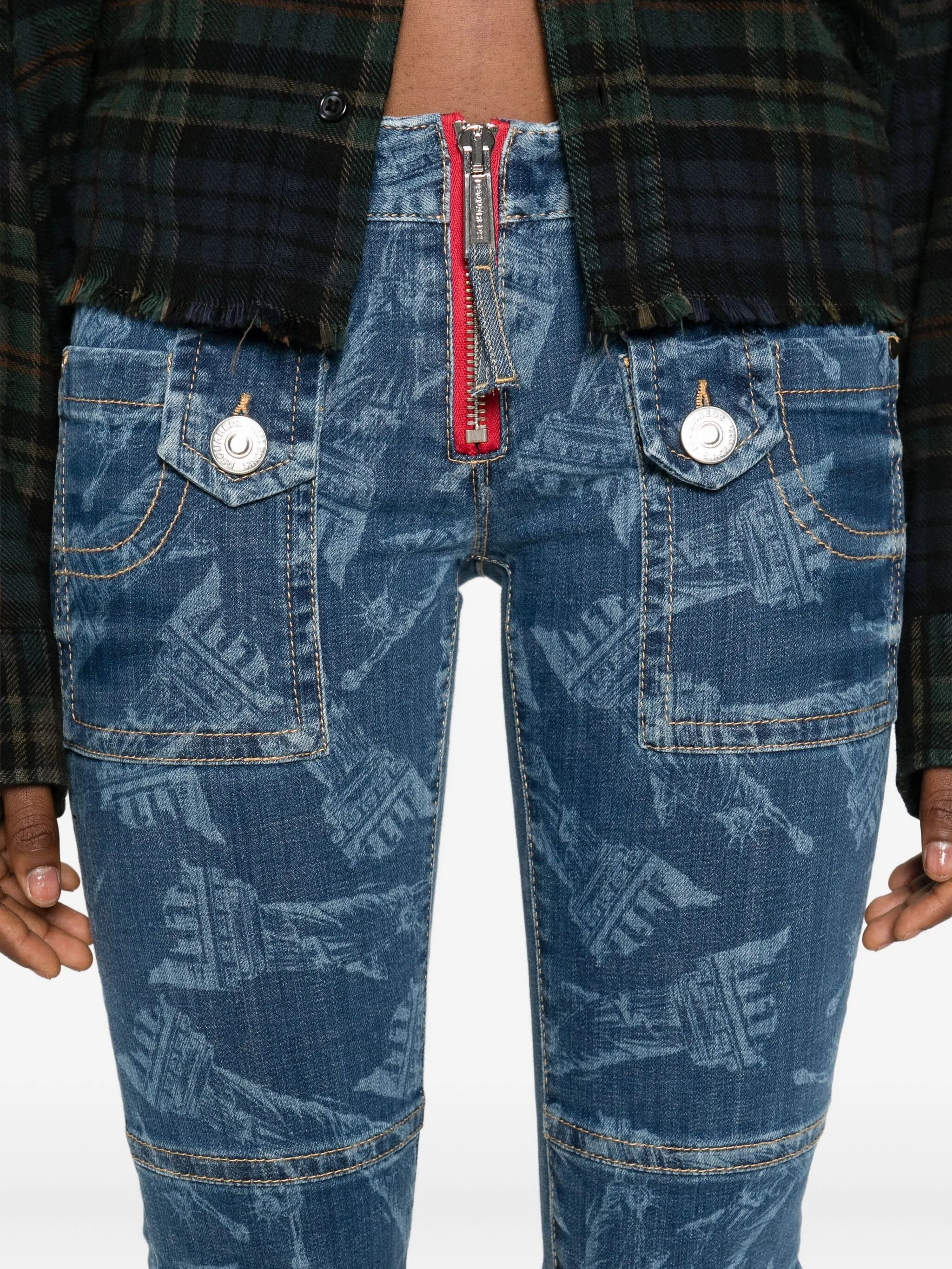 Dsquared2 Statue Of Liberty Printed Skinny Jeans - 5