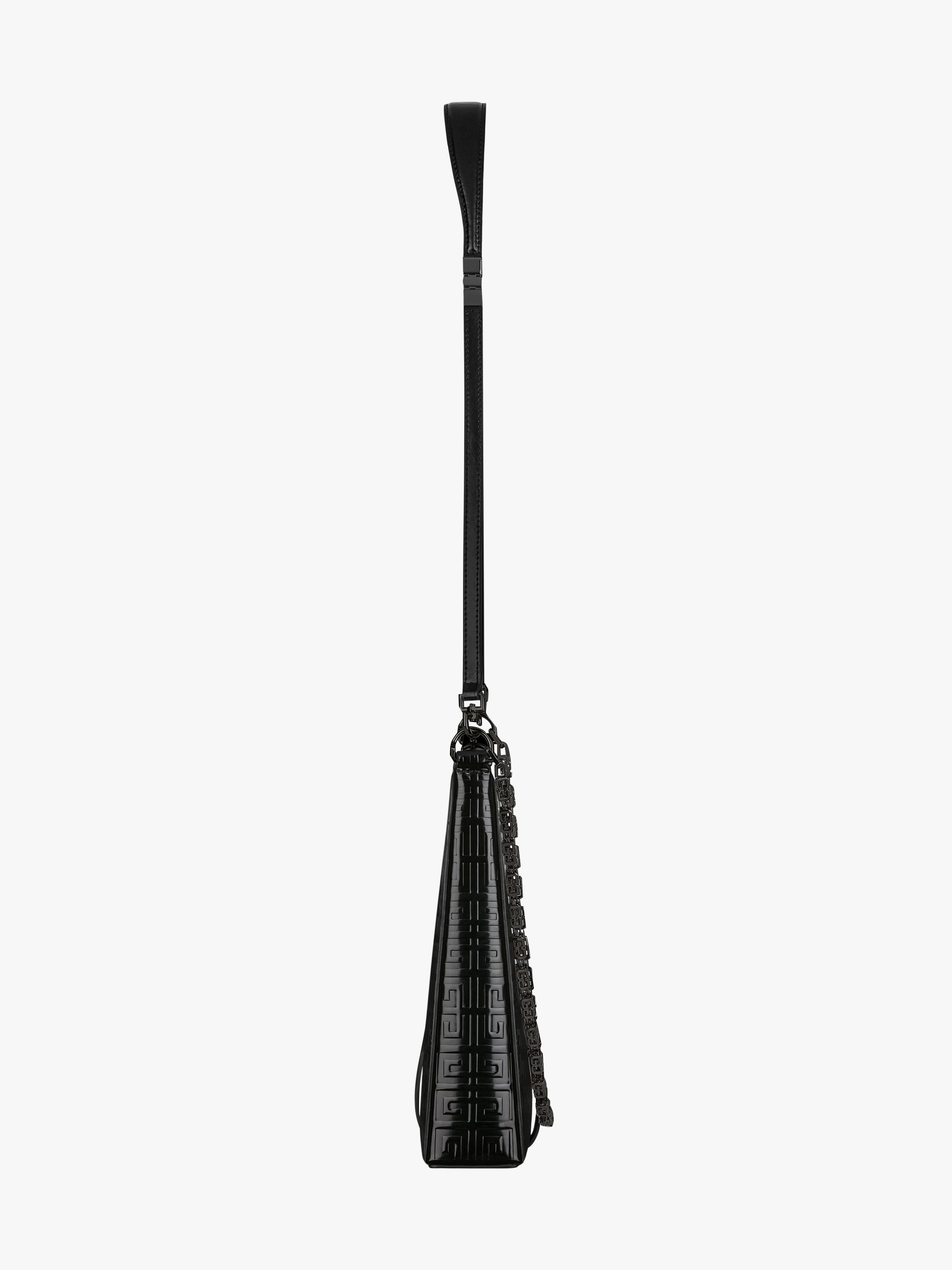 SMALL CUT OUT BAG IN 4G LEATHER WITH CHAIN 4
