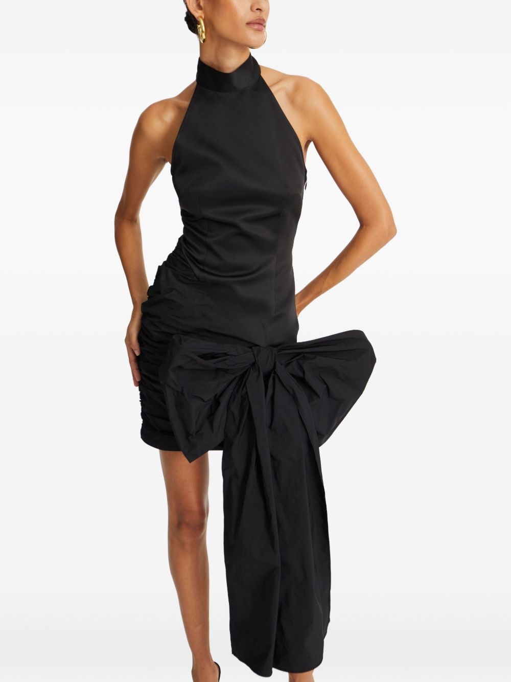 halter-neck bow-detail dress - 4