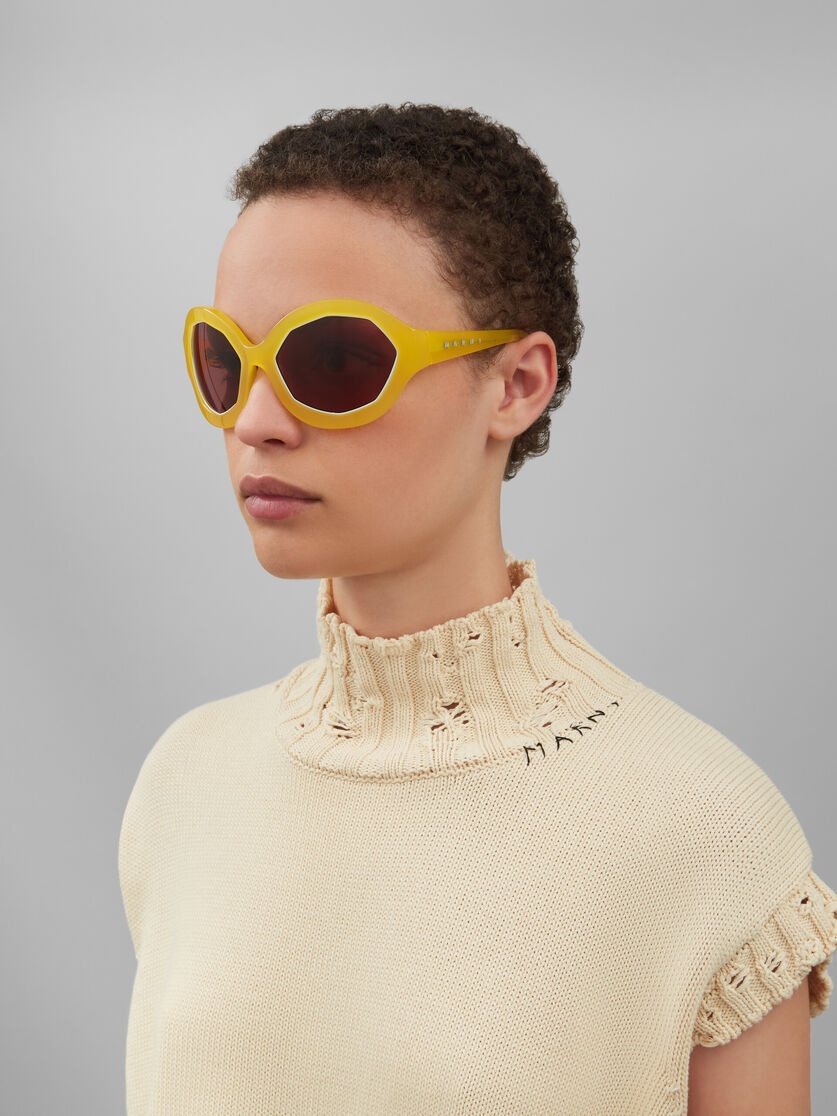 CUMULUS CLOUD YELLOW ACETATE SUNGLASSES - 2
