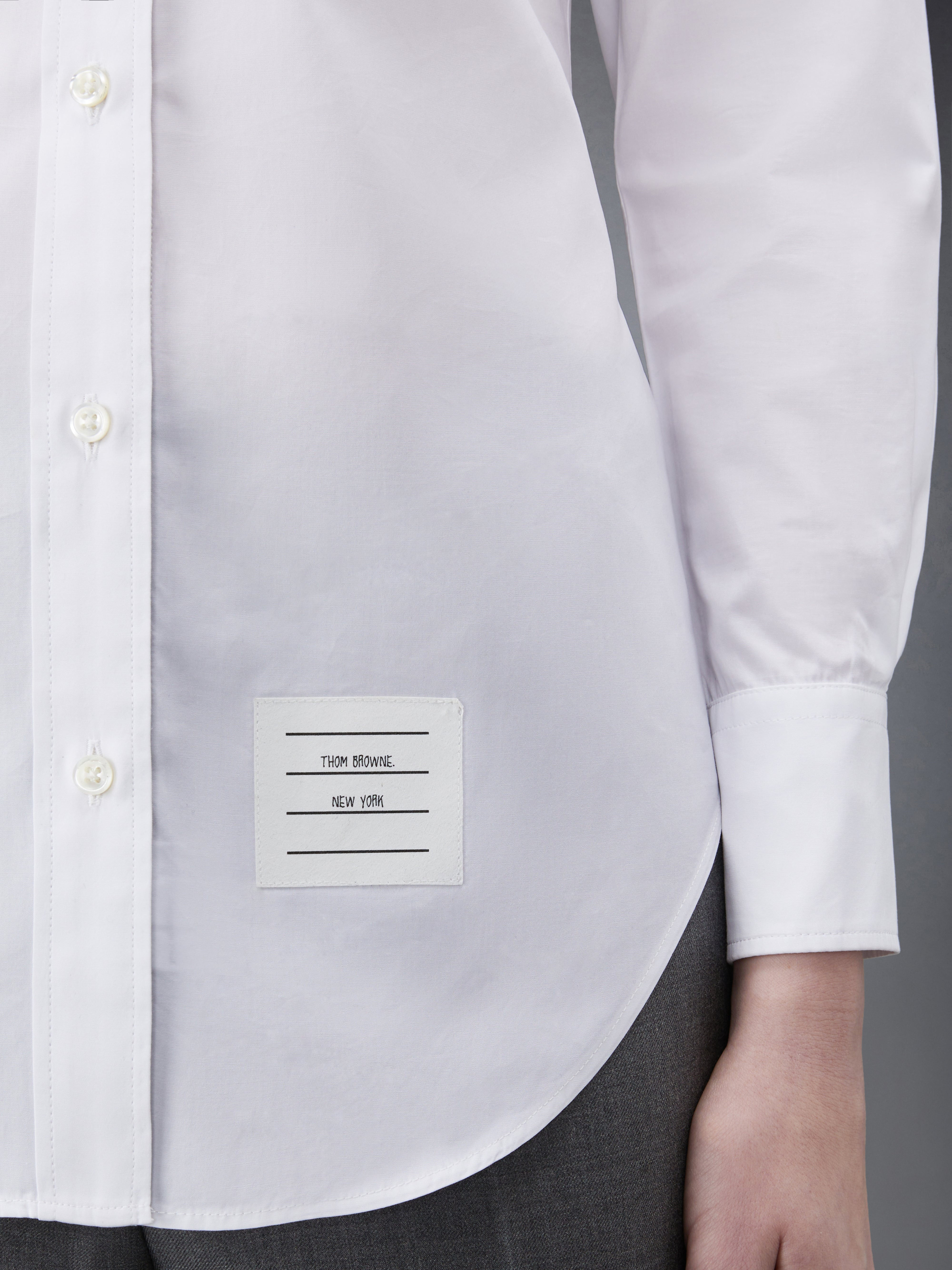 logo-patch cotton shirt - 6