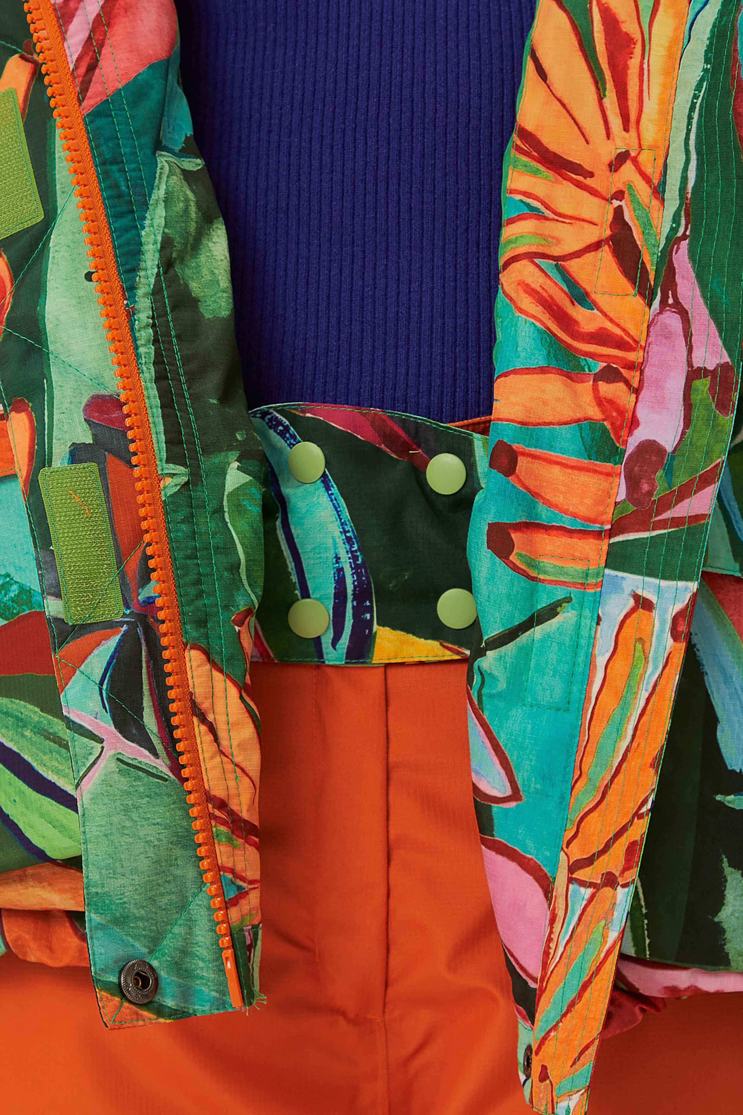 Multicolor Banana Leaves Ski Jacket - 7