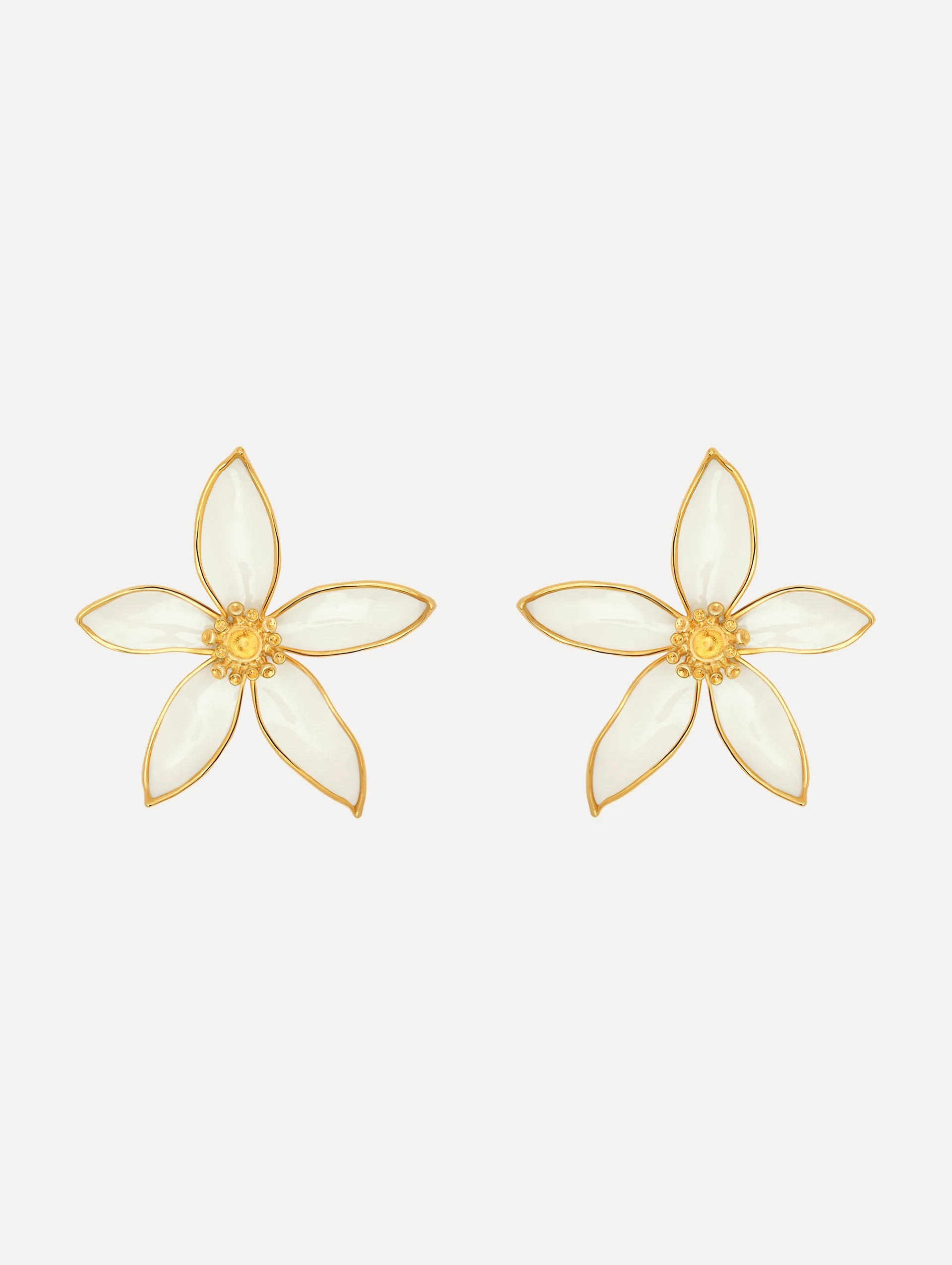ORANGE BLOSSOM CLIP-ON EARRINGS - 1