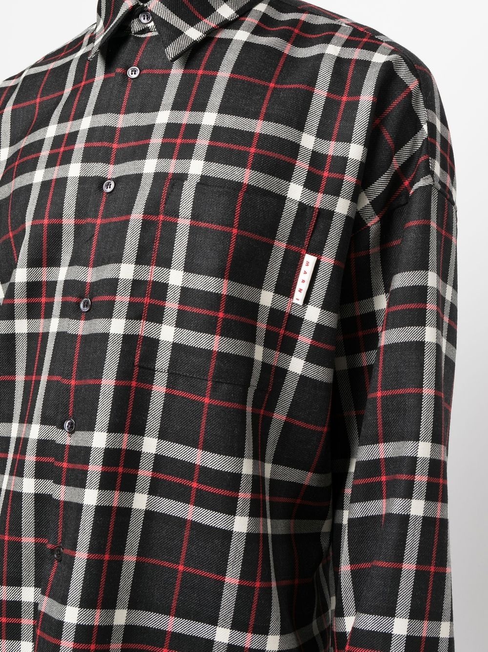 tartan button-down shirt - 5