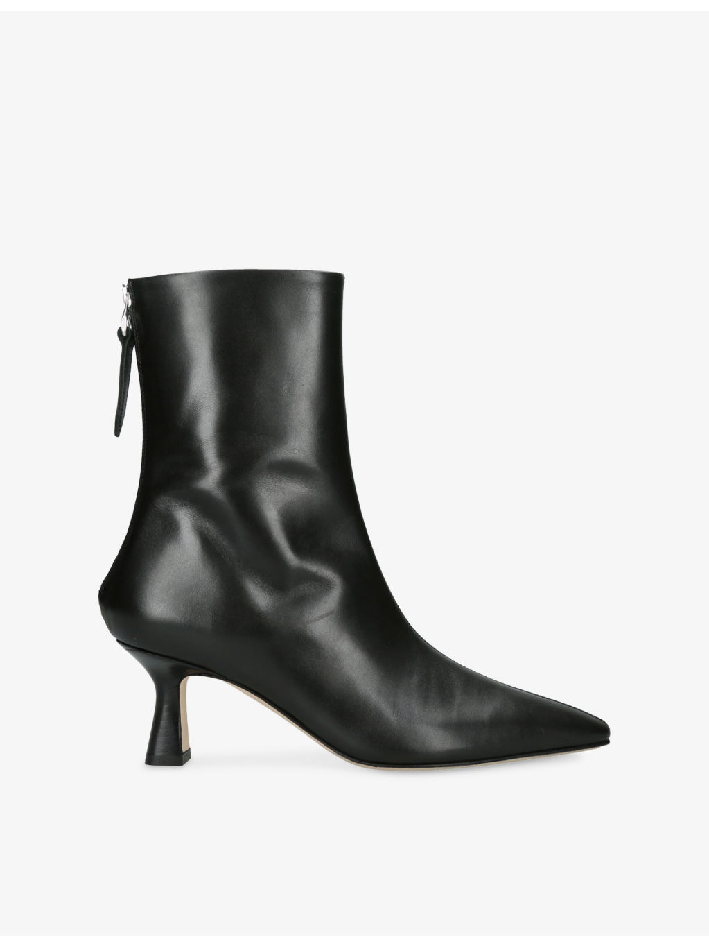 Elina Leather Heeled Ankle Boots - 1
