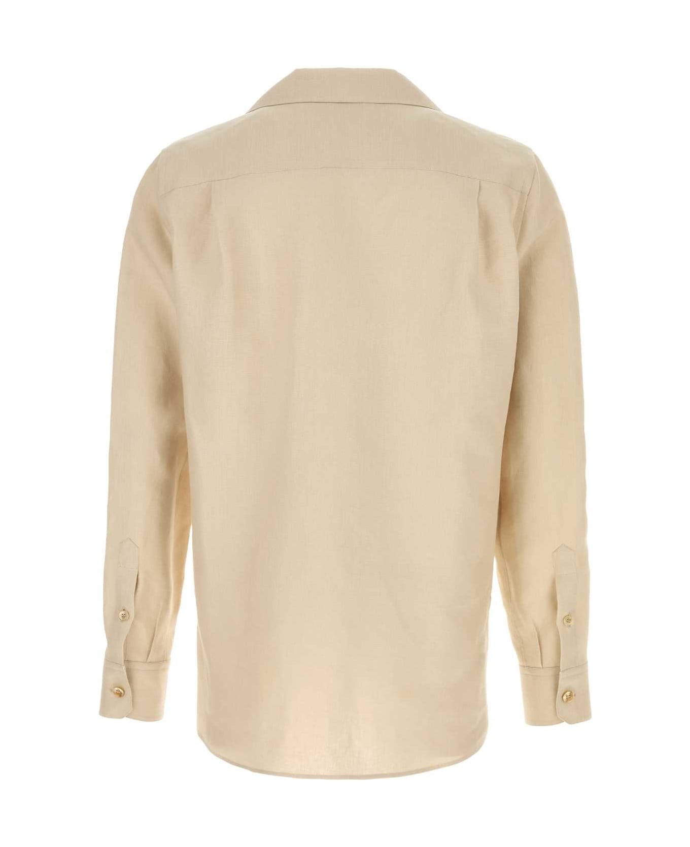 Beige Linen Shirt - 2
