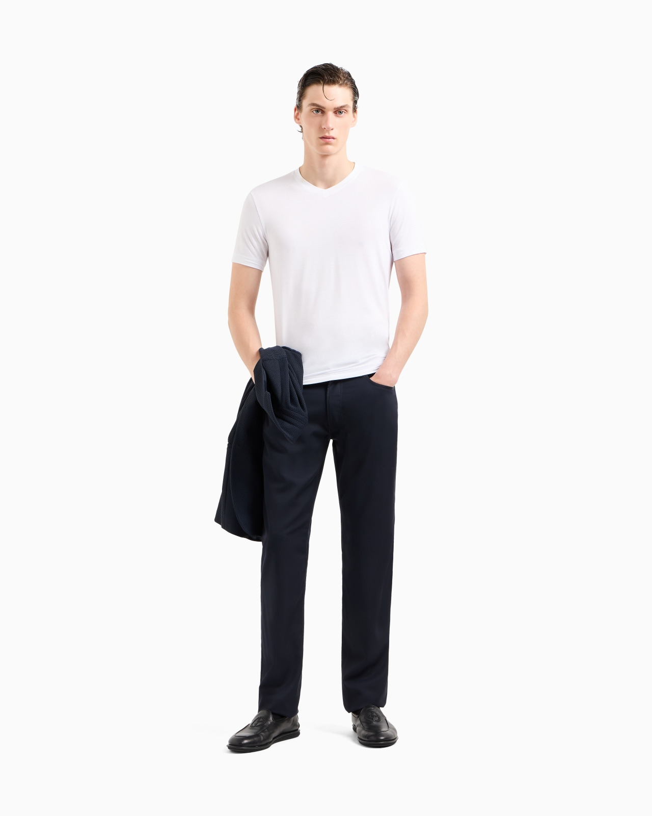 Five-pocket, regular-fit, virgin-wool trousers - 2