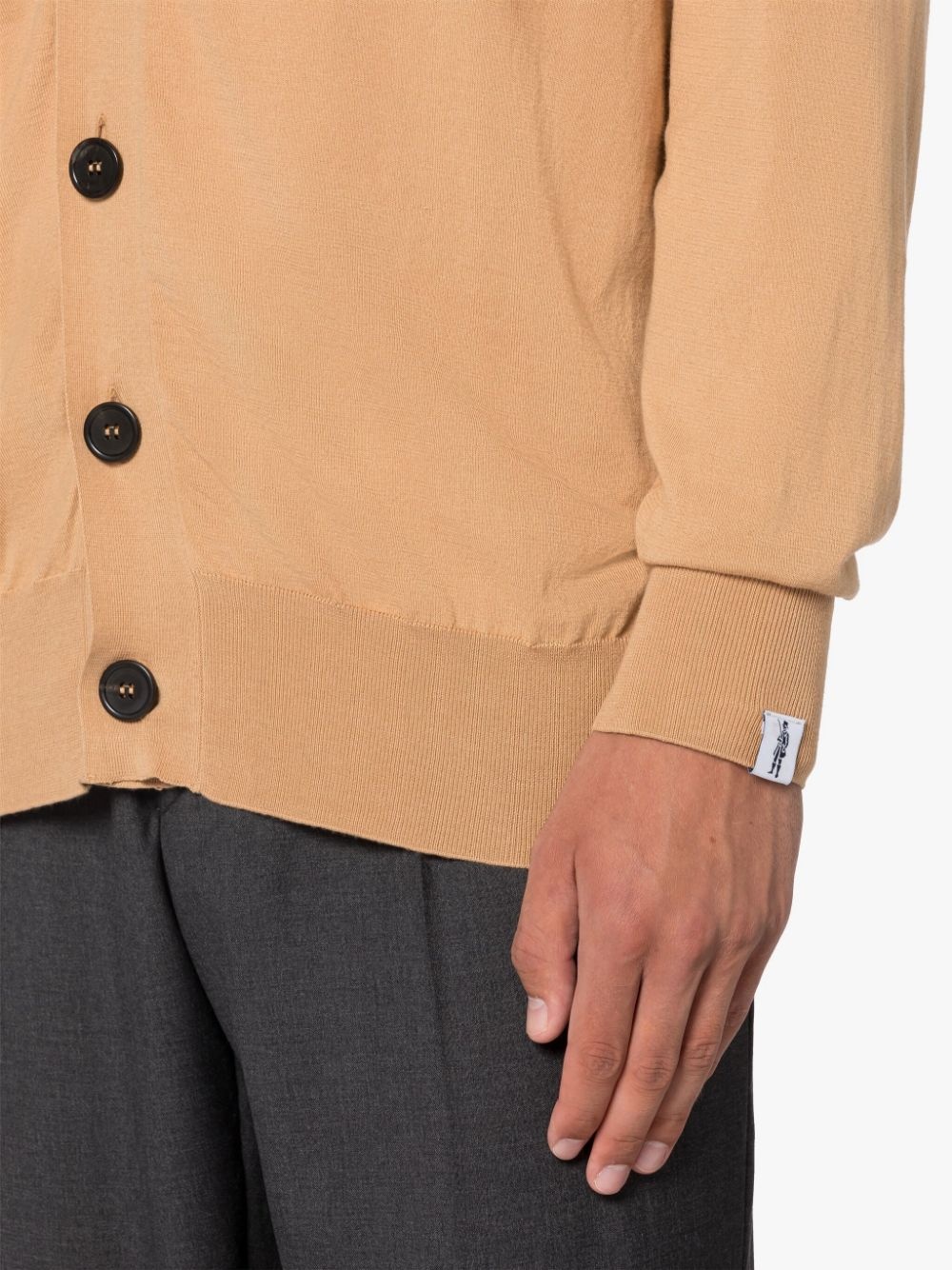 BEIGE COTTON CARDIGAN - 6