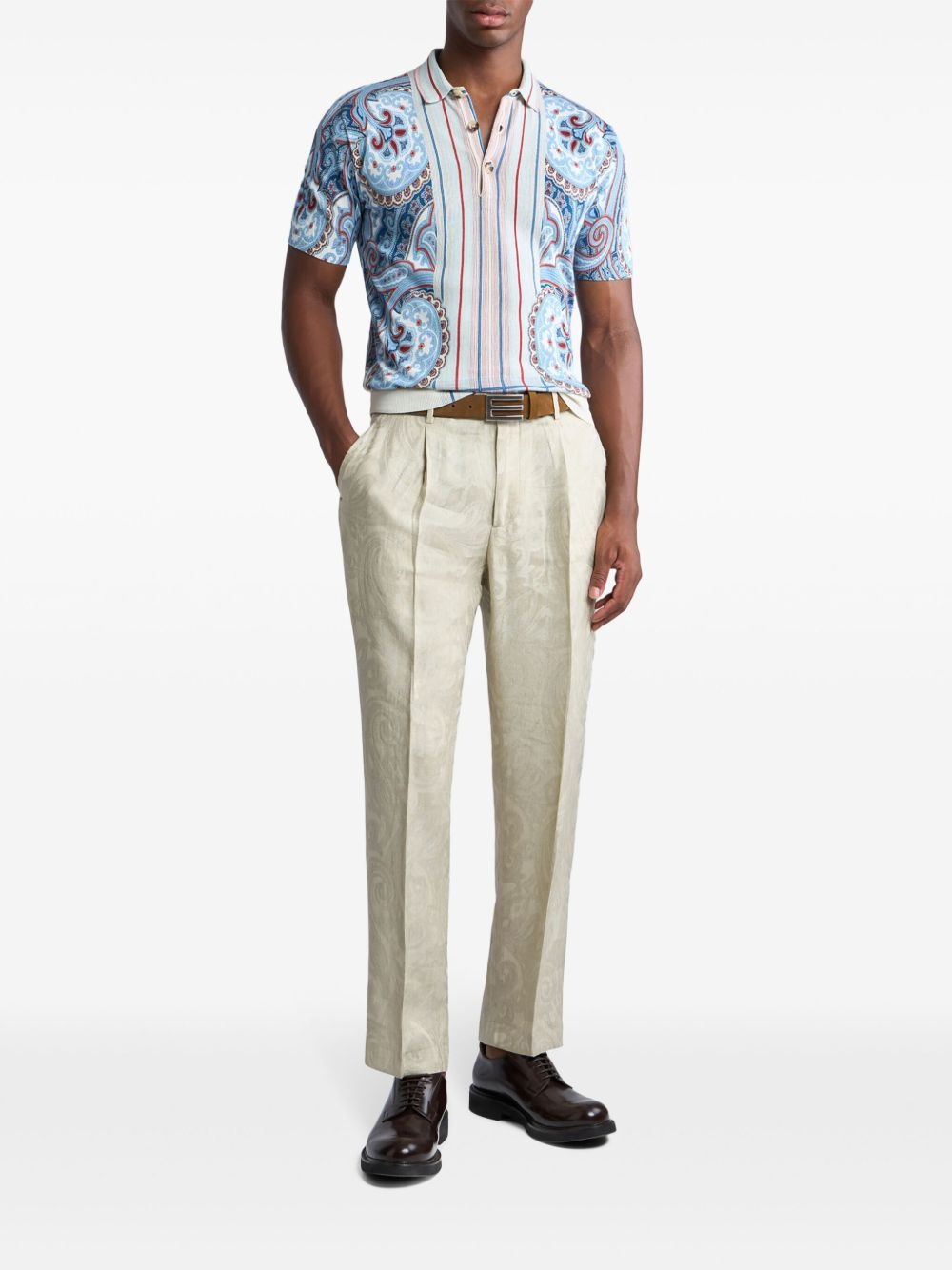paisley-print polo shirt - 2