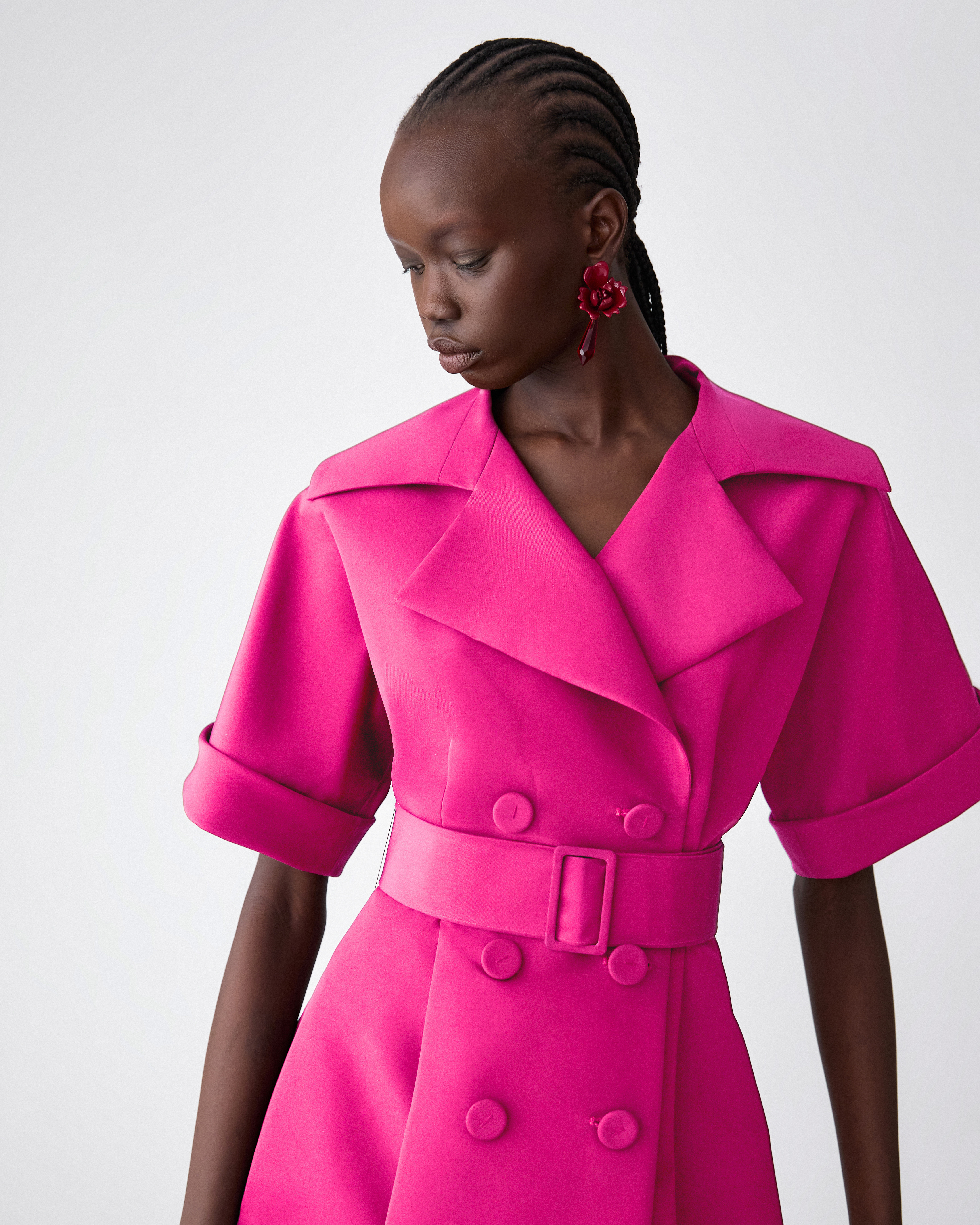Short-Sleeve Trench Gown - 4