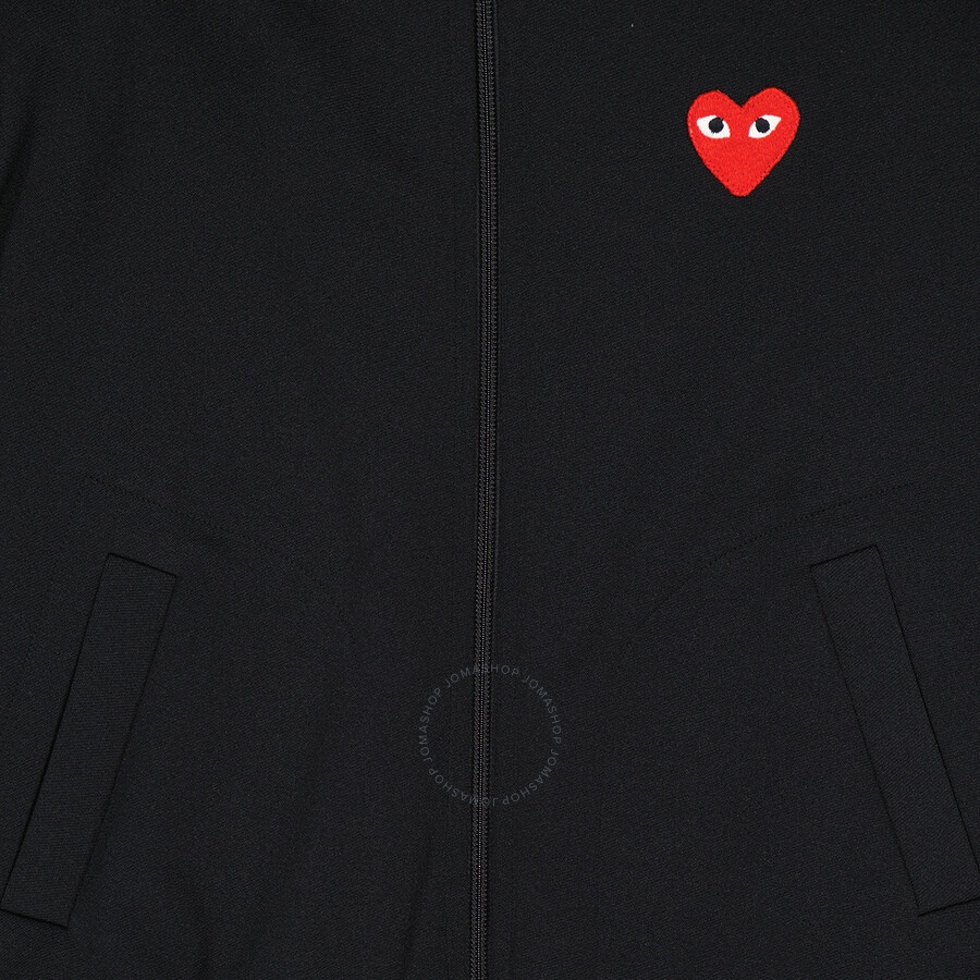 Comme Des Garcons Ladies Long-sleeve Embroidered Heart Logo Hoodie - 3