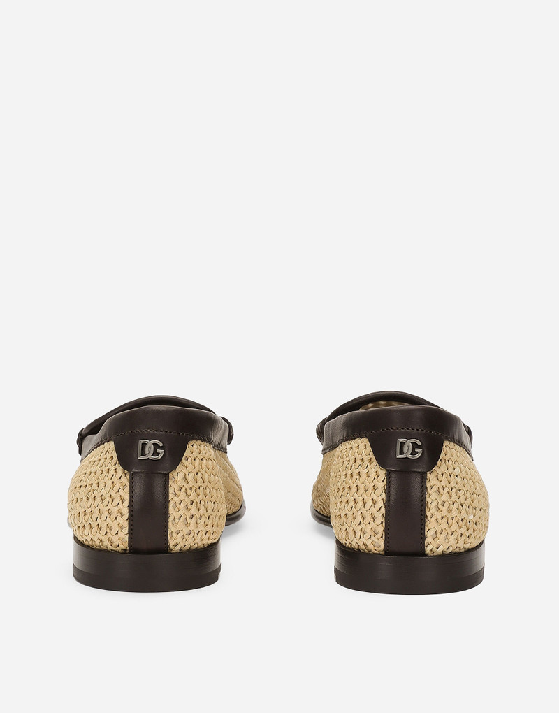 Dolce & Gabbana Woven raffia loafers outlook
