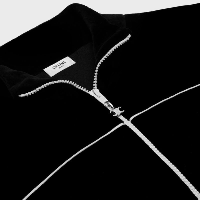 celine tracksuit jacket in velvet jersey 3