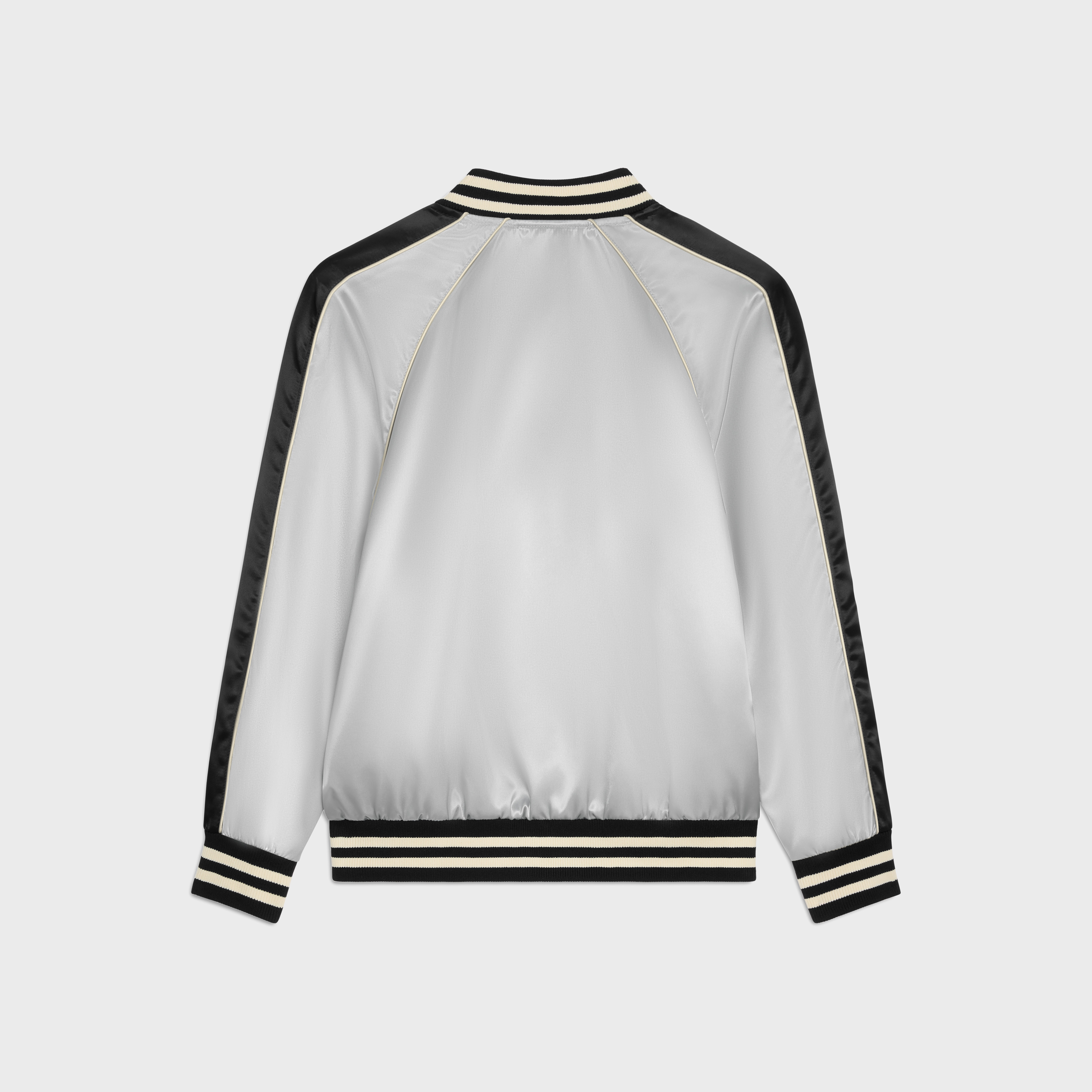 loose teddy jacket in satin-finish nylon - 2