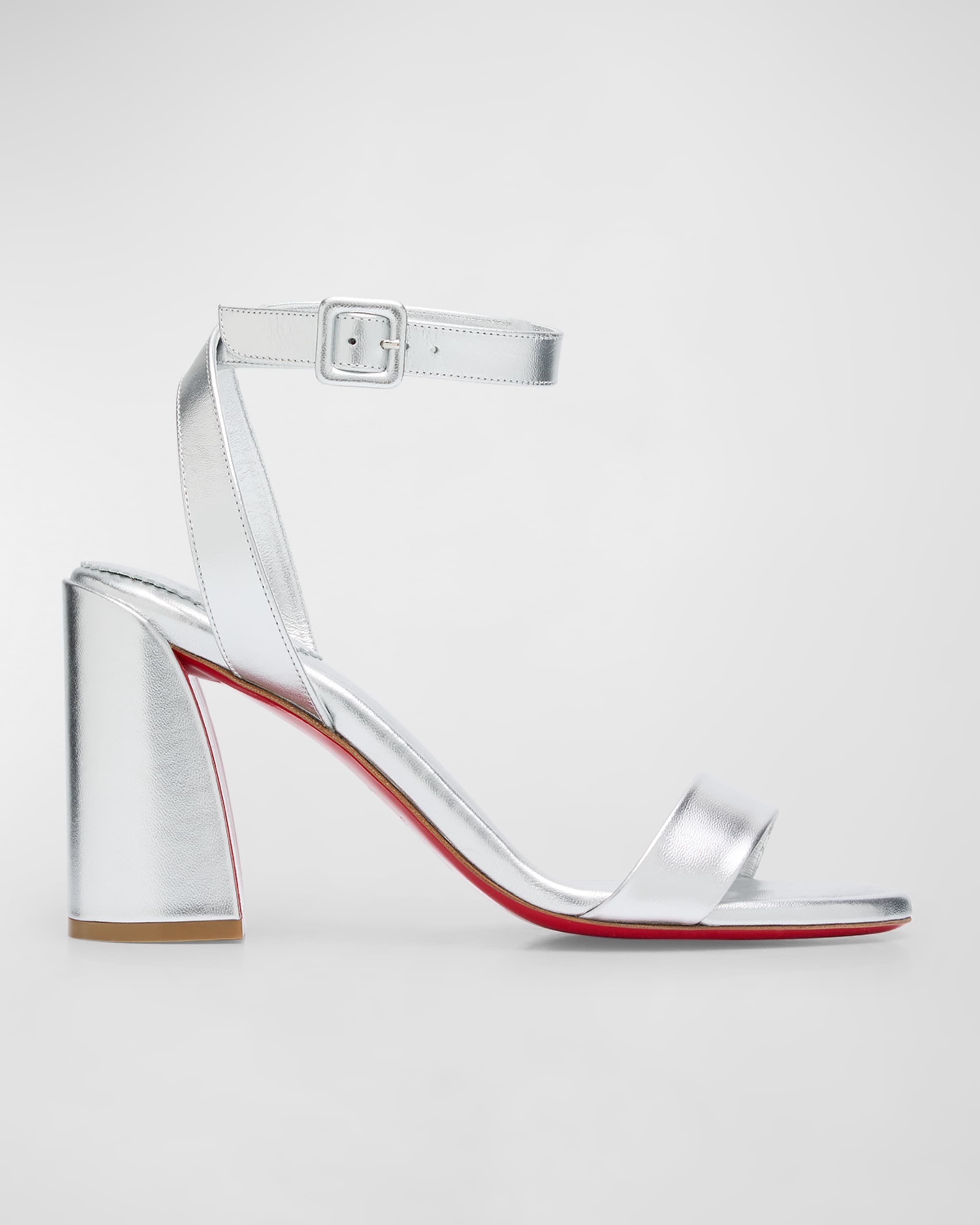 Miss Sabina Metallic Red Sole Sandals - 1