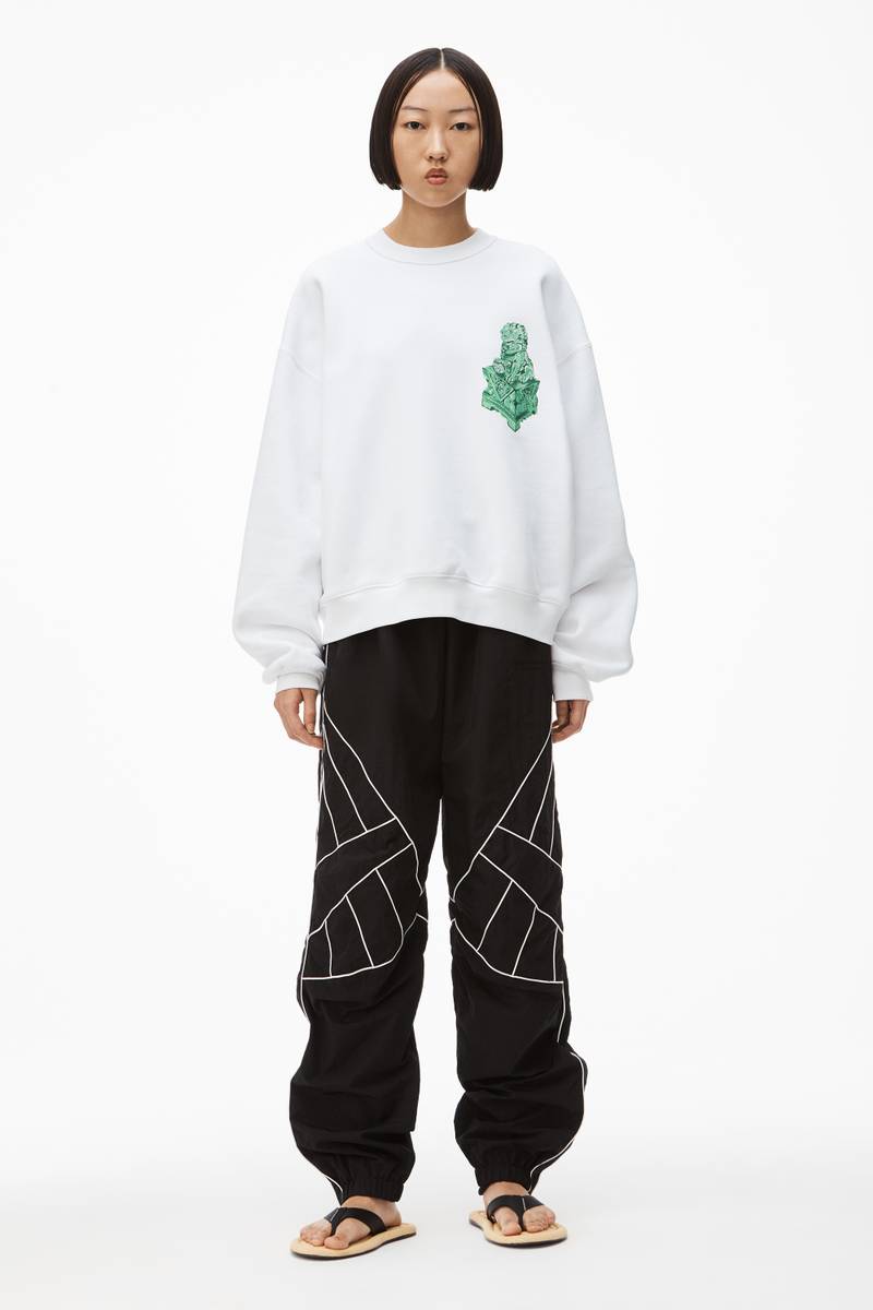 Alexander Wang GRAPHIC CREWNECK SWEATSHIRT IN TERRY outlook